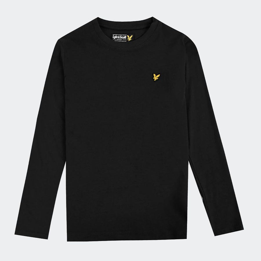 Lyle & Scott Long Sleeve Crew Neck T-Shirt with Logo Patch