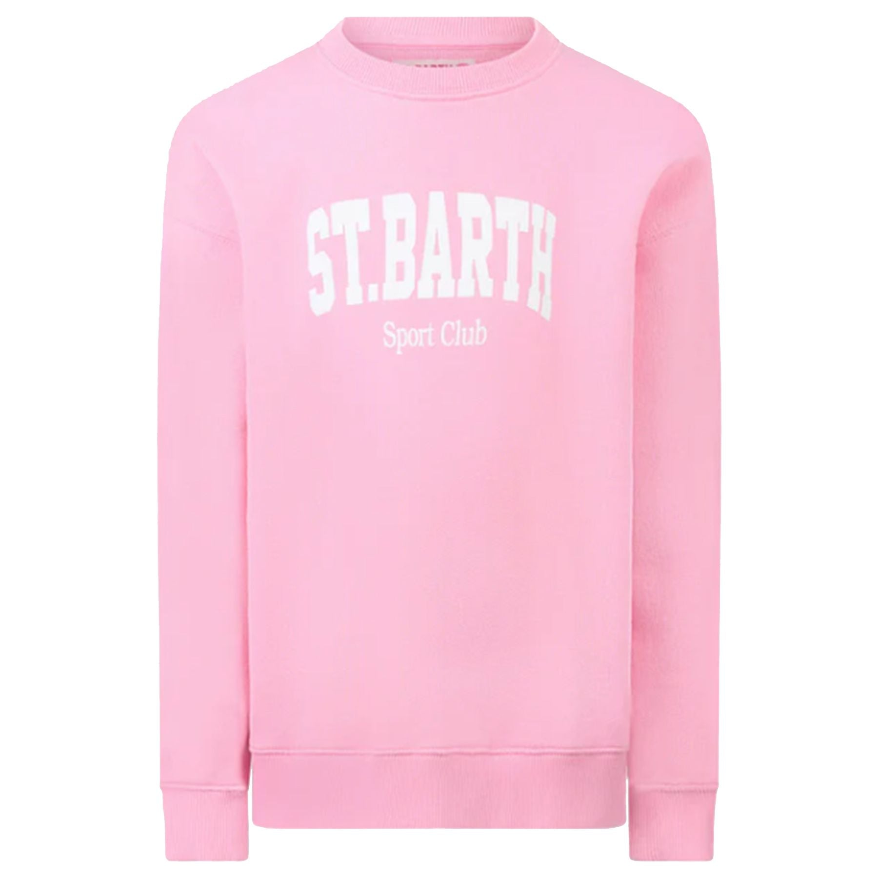 Mc2 Saint Barth Lightweight Cotton Sweatshirt with Rhinestone Logo