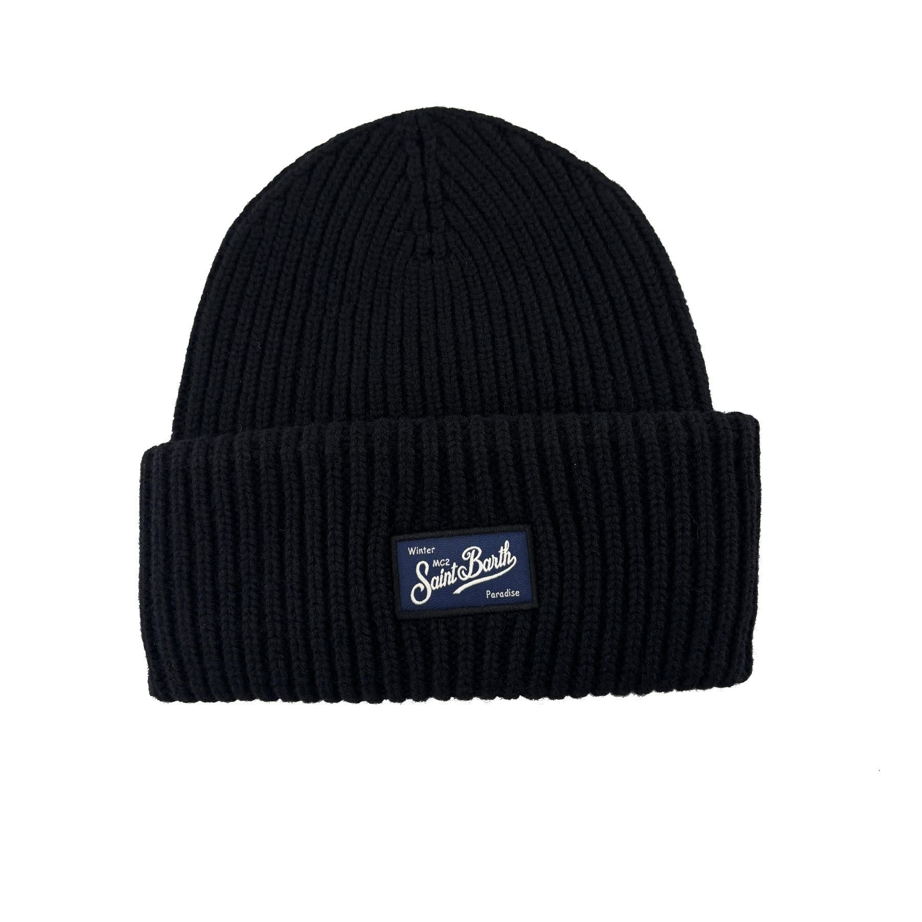 Mc2 Saint Barth Berry Knit Hat in Black