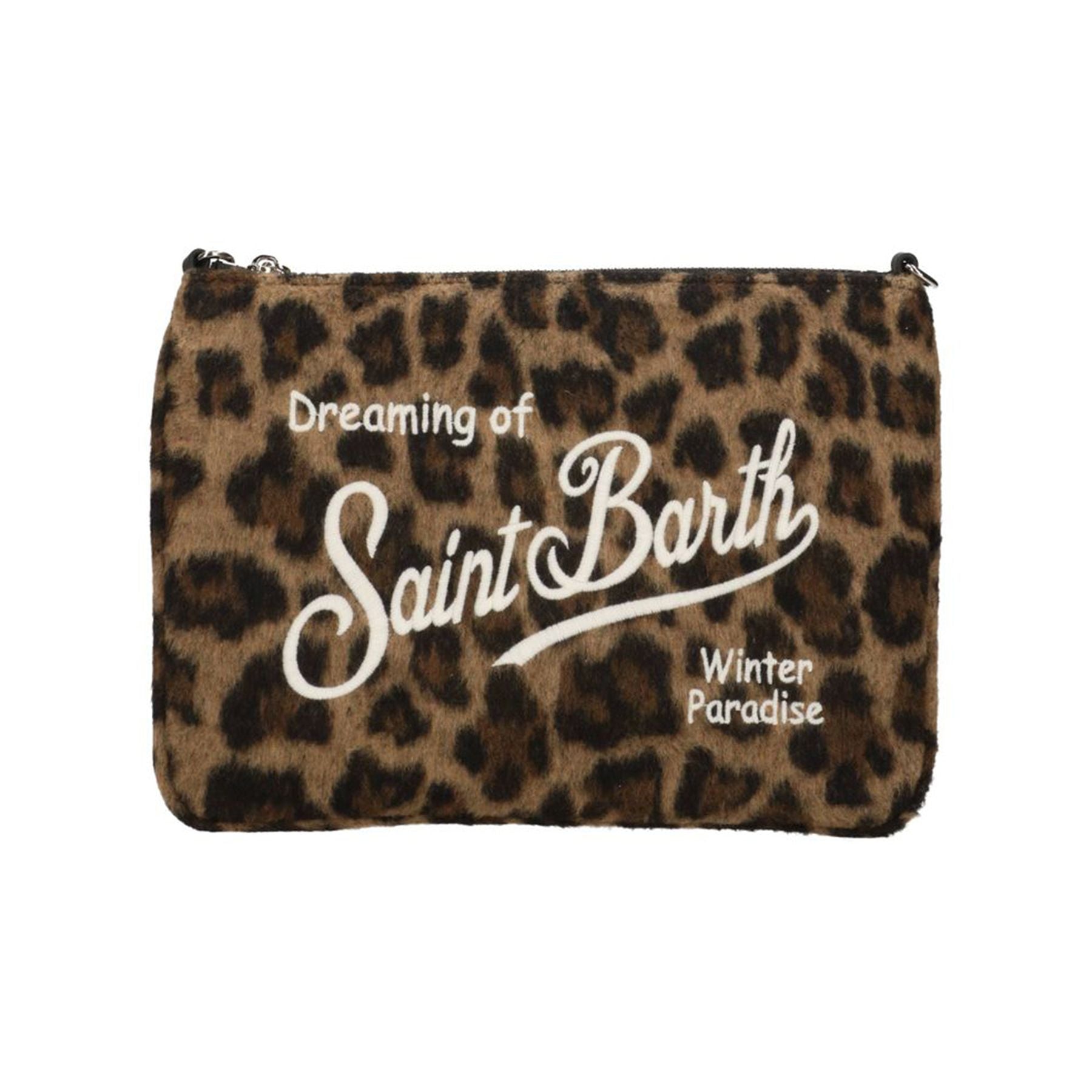Mc2 Saint Barth Parisienne Felt Bag with Leopard Print