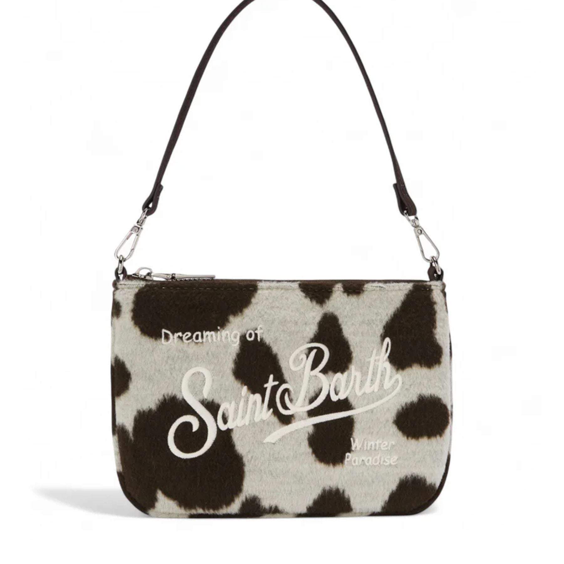 Mc2 Saint Barth Parisienne Felt Bag with Cow Pattern