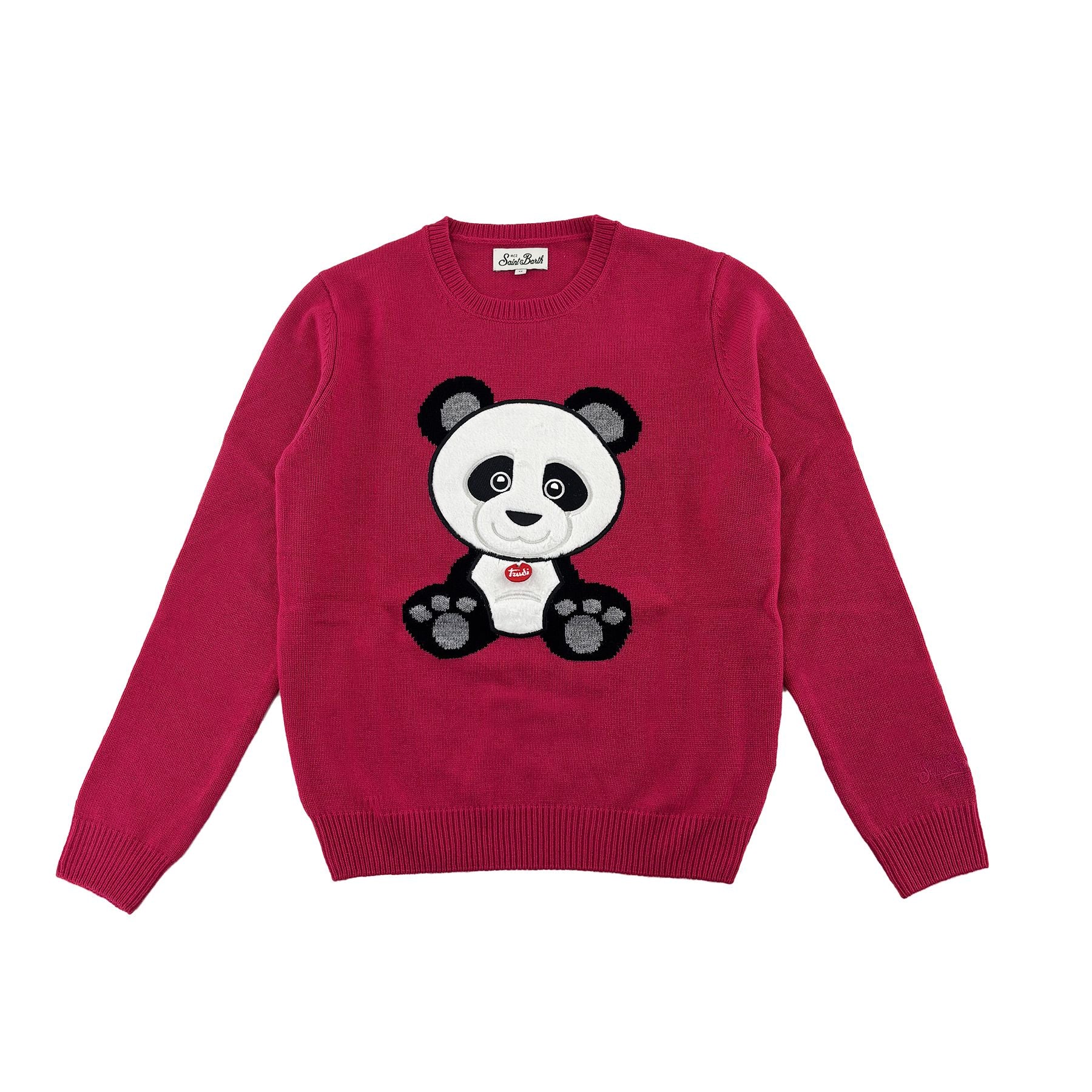 Mc2 Saint Barth Crew Neck T-Shirt Trudi Panda Patch