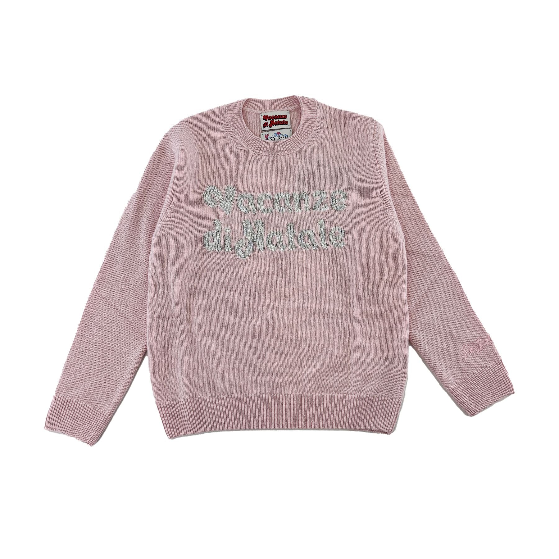 Mc2 Saint Barth Princess Crew Neck Holiday Logo Sweater