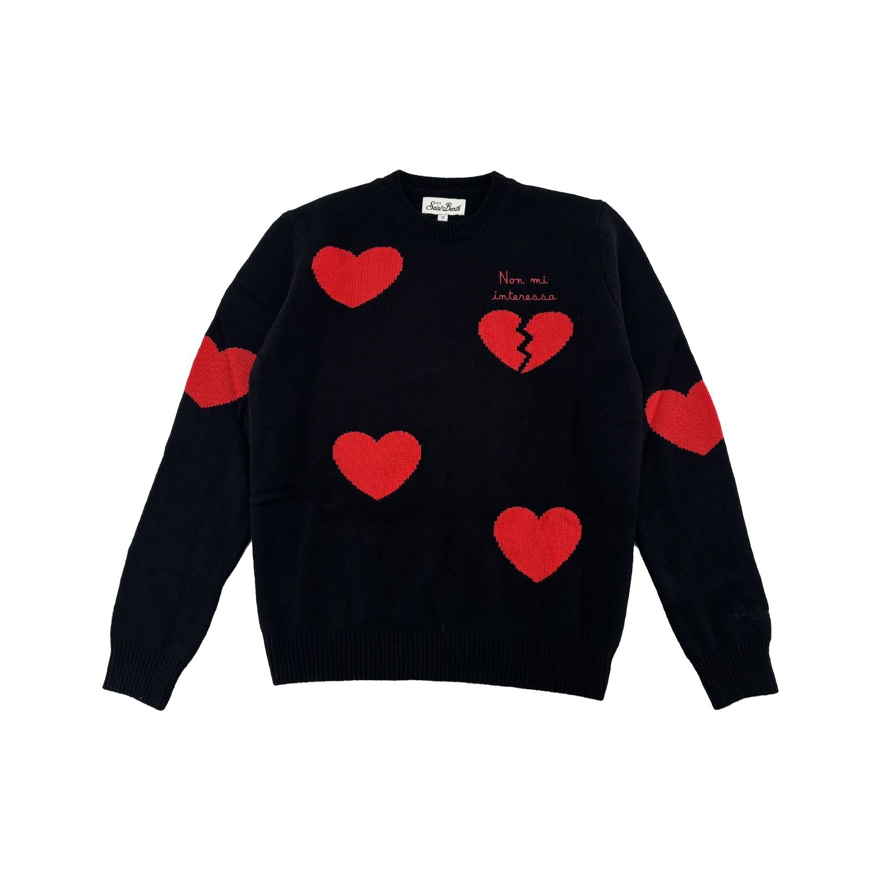 Mc2 Saint Barth Princess Crew Neck Broken Heart Sweater