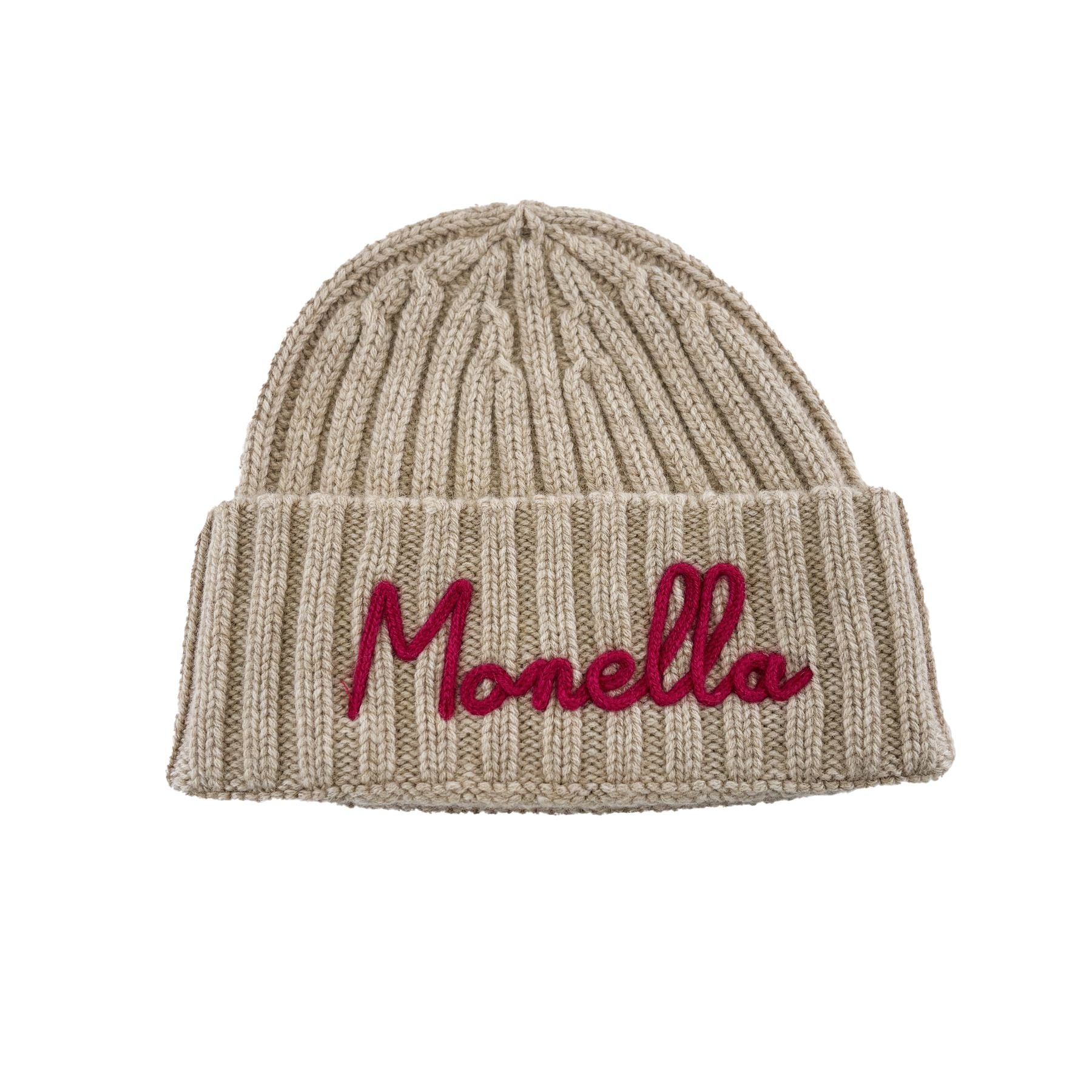 Mc2 Saint Barth Wool Knit Hat with Logo Embroidery