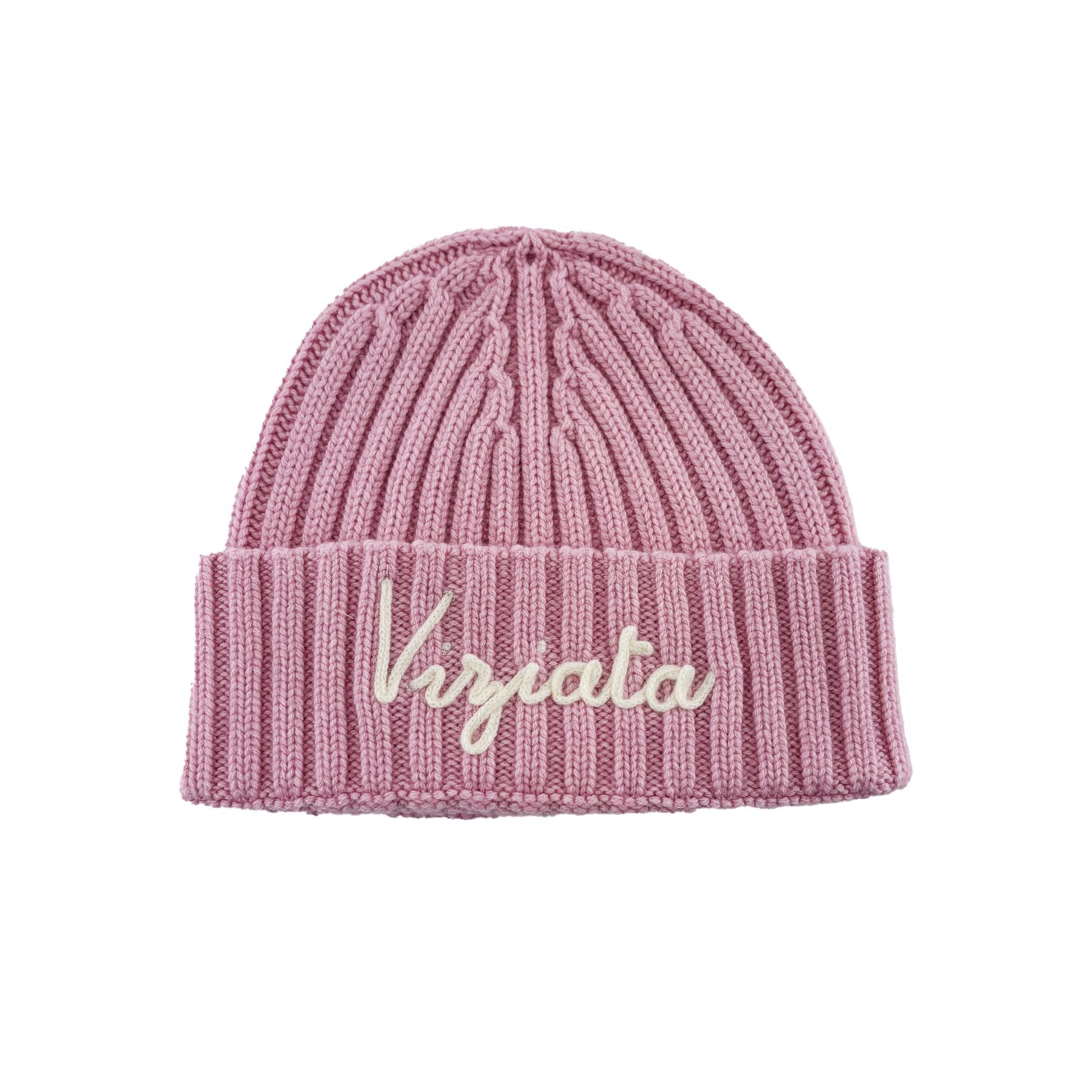 Mc2 Saint Barth Wool Knit Hat with Logo Embroidery