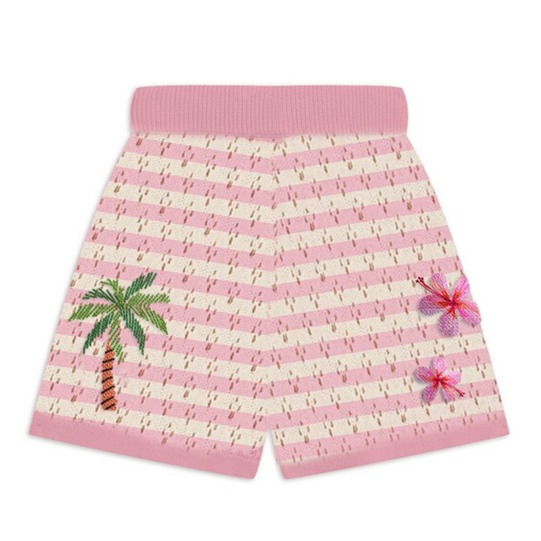 Mc2 Saint Barth Striped Shorts with Embroidery