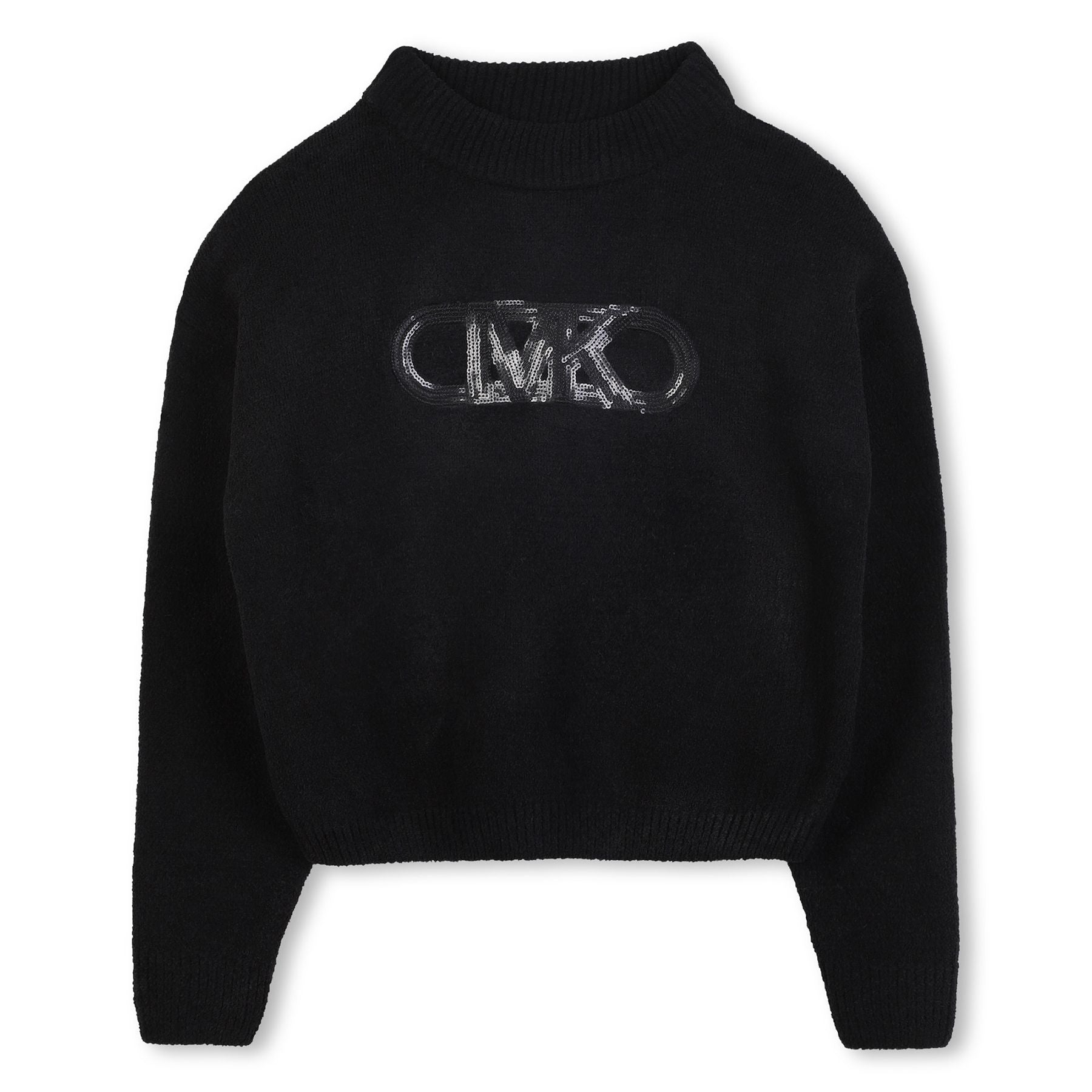 Michael Kors Black Sweater with Bright Studs and Logo