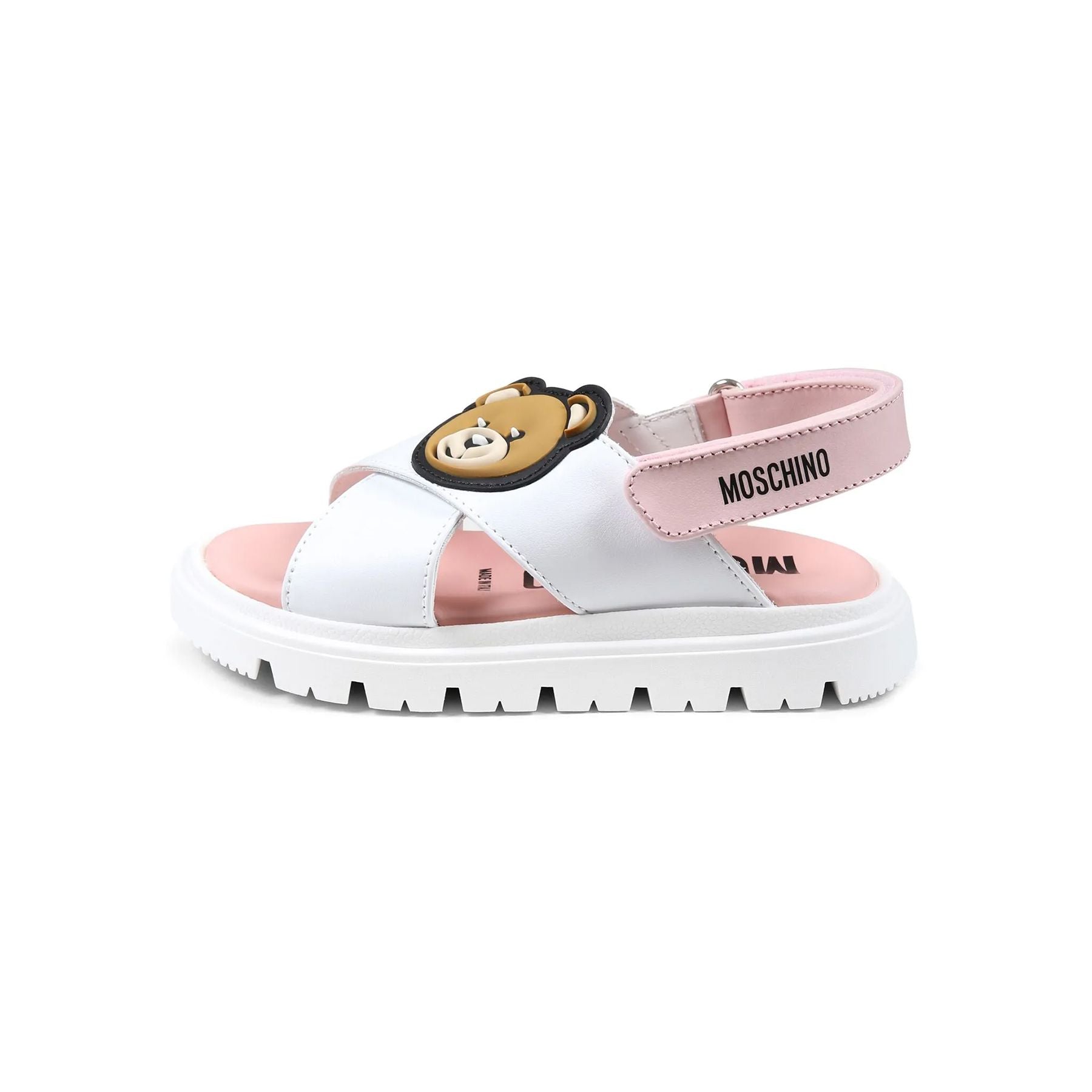 Moschino White Pink Sandals