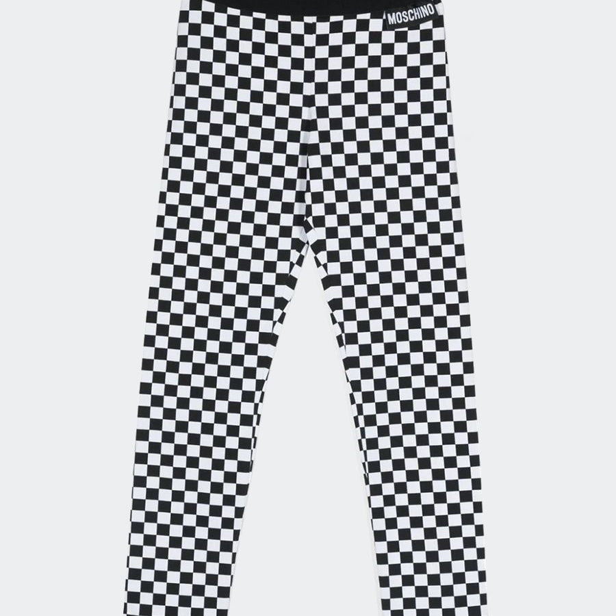 Moschino Stretch Leggings with Checkered Print