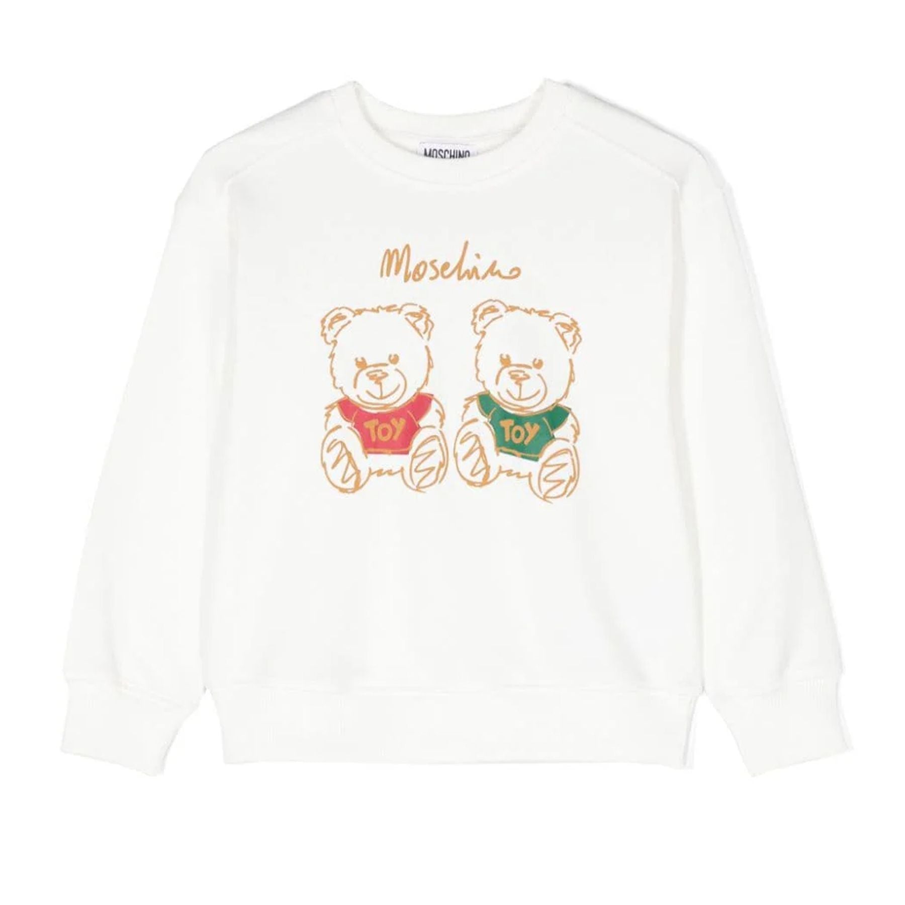 Moschino Solid Color Sweatshirt with Decorated Print