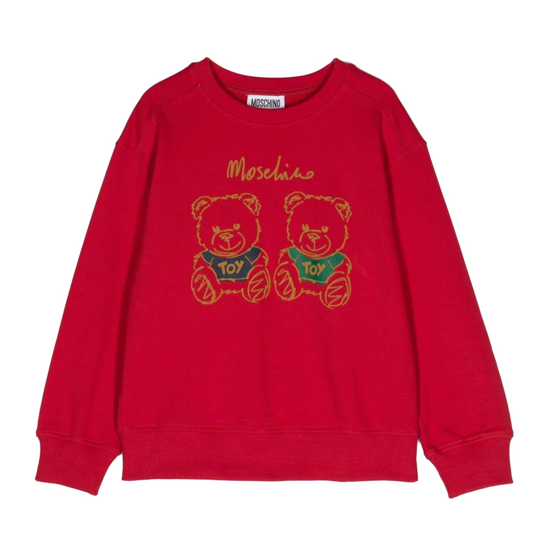 Moschino Solid Color Sweatshirt with Decorated Print