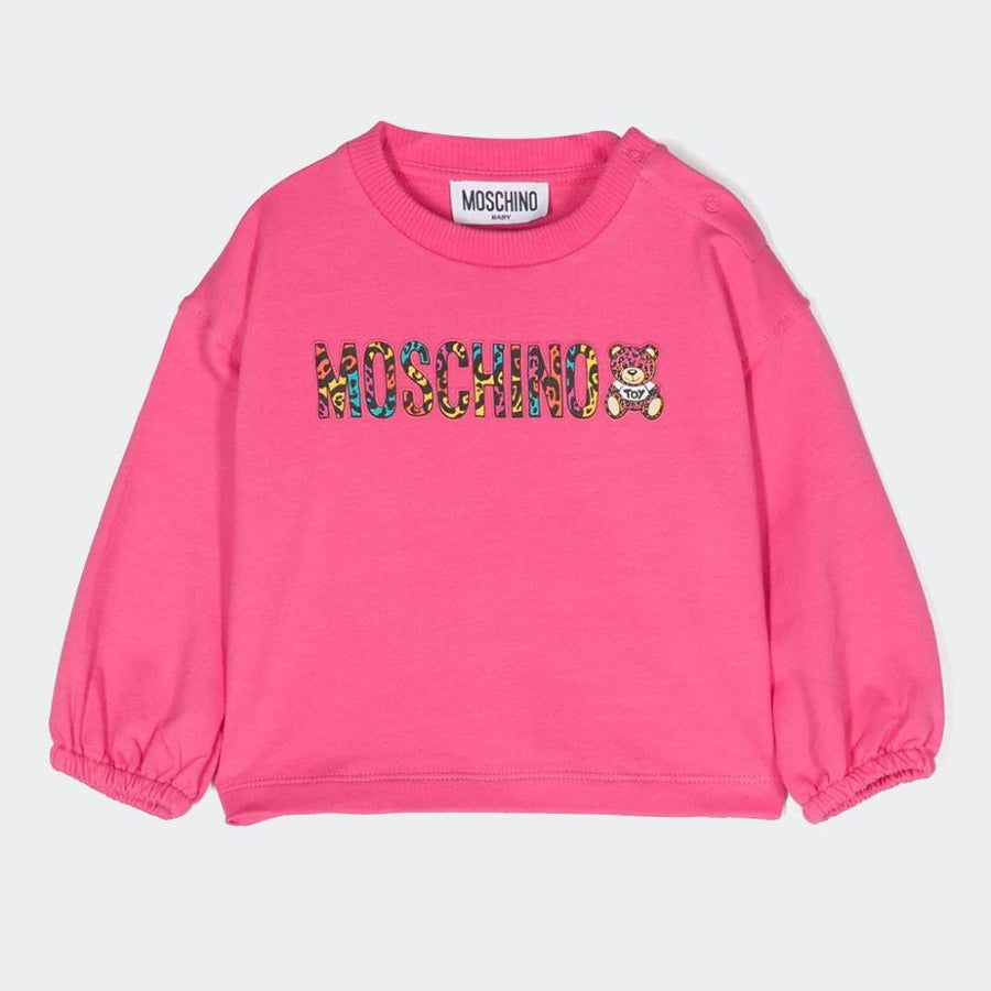 Moschino Long-Sleeved Sweatshirt with Multicolor Print