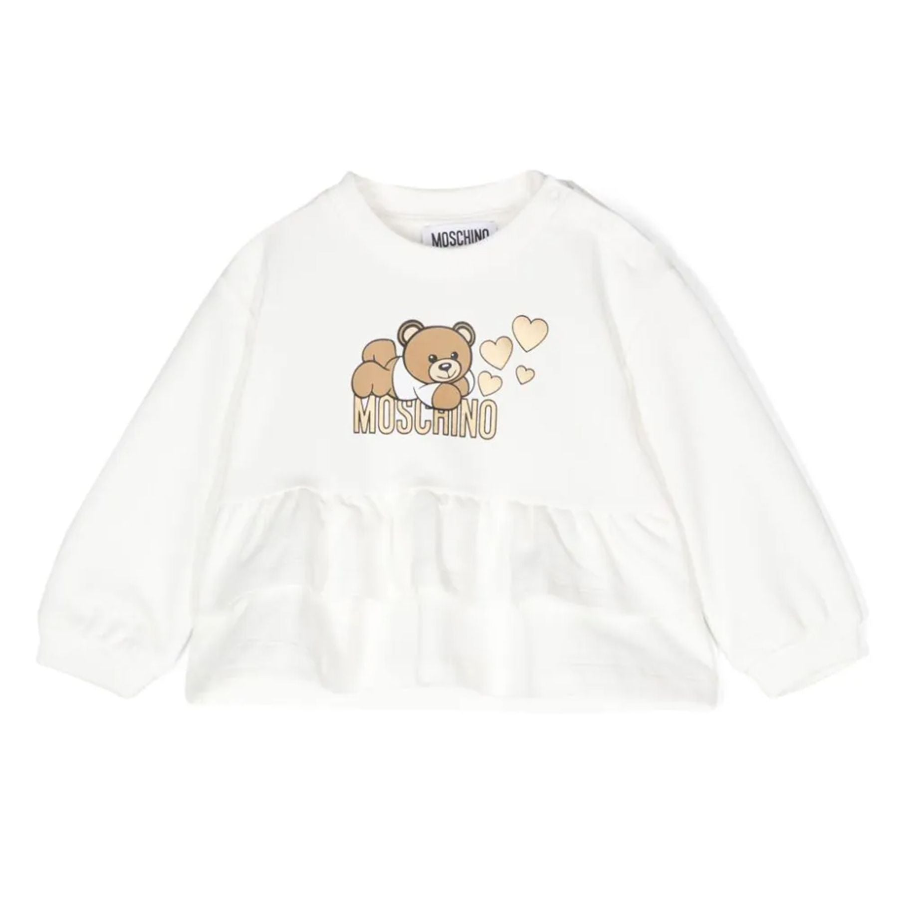 Moschino Gold Heart Print Sweatshirt