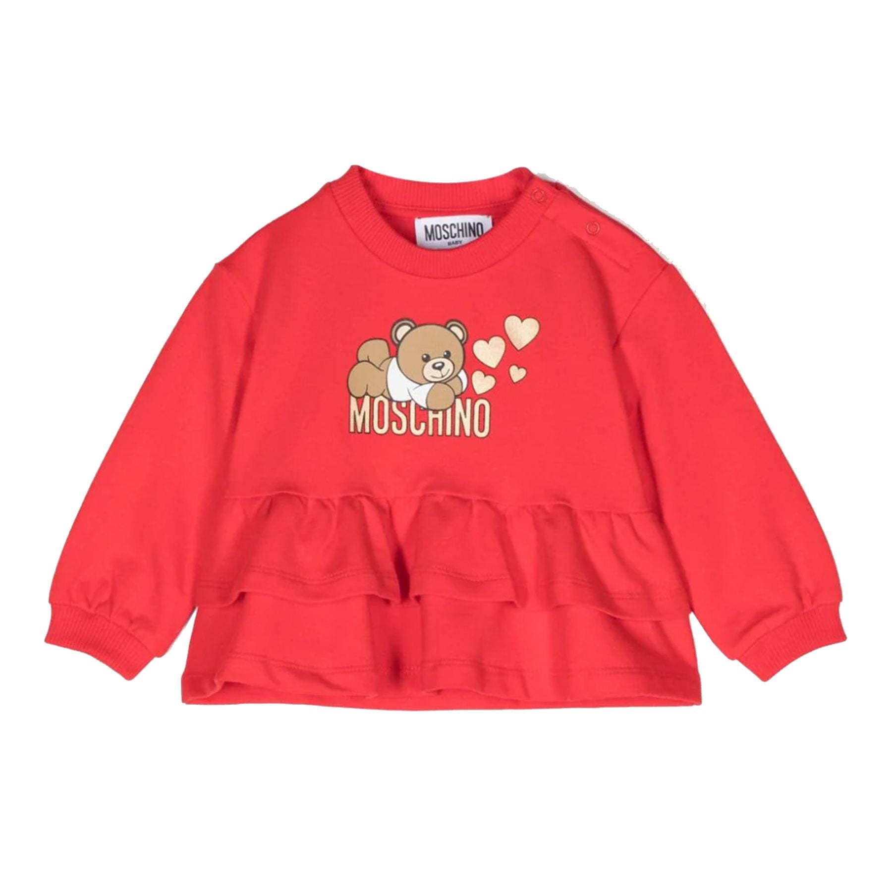Moschino Gold Heart Print Sweatshirt