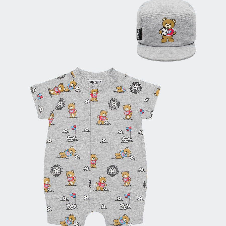 Moschino Onesie and Hat Gift Set