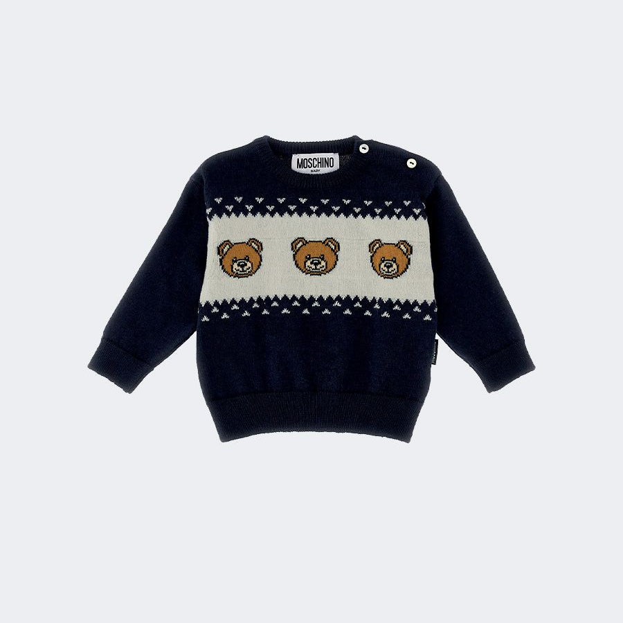 Moschino Long Sleeve Crew Neck Sweater
