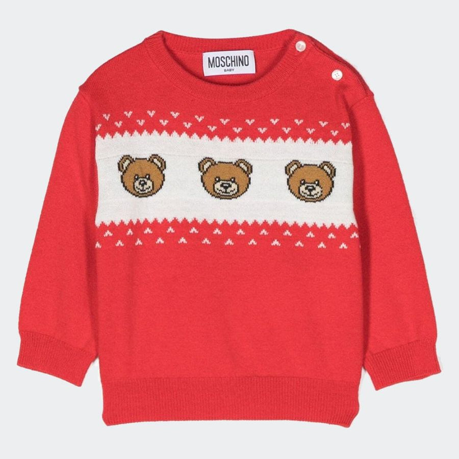 Moschino Long Sleeve Crew Neck Sweater