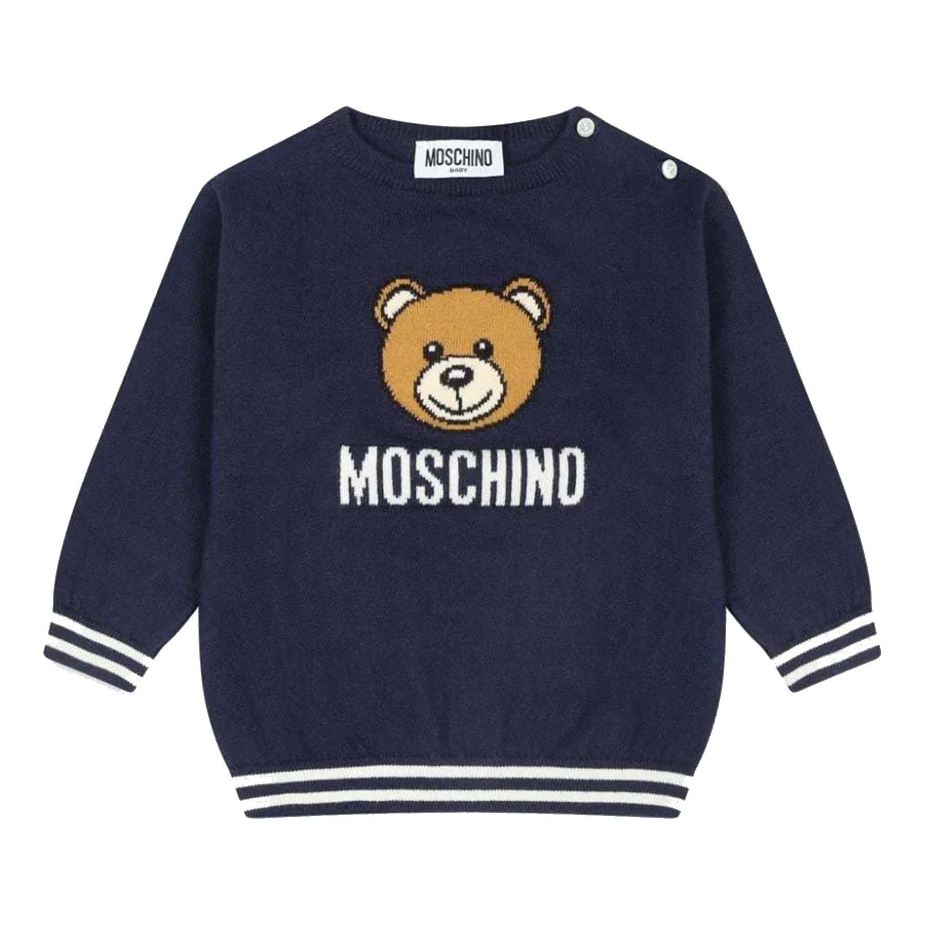 Moschino Jacquard Crew Neck Sweater