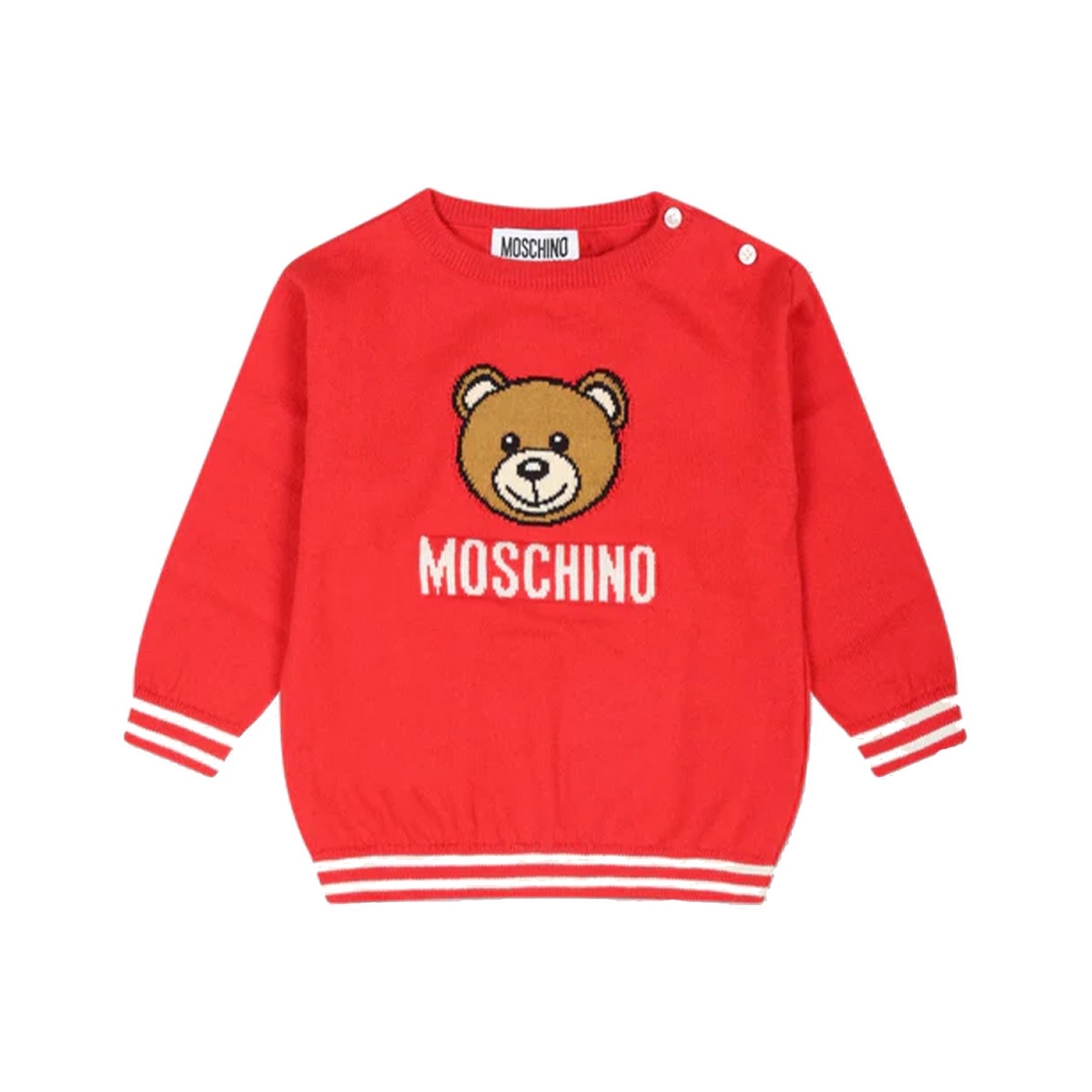 Moschino Jacquard Crew Neck Sweater