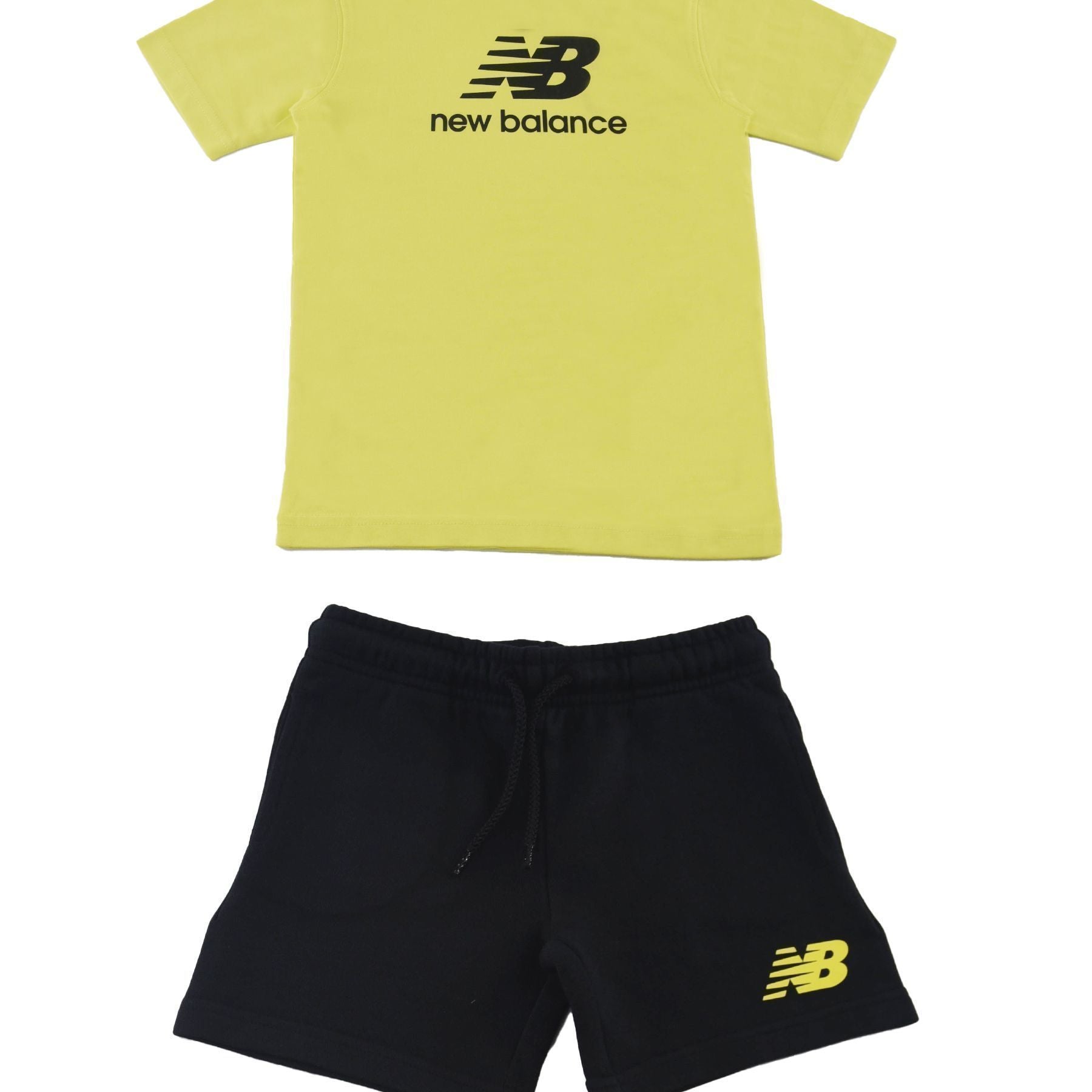 New Balance Printed T-Shirt and Shorts Sports Set