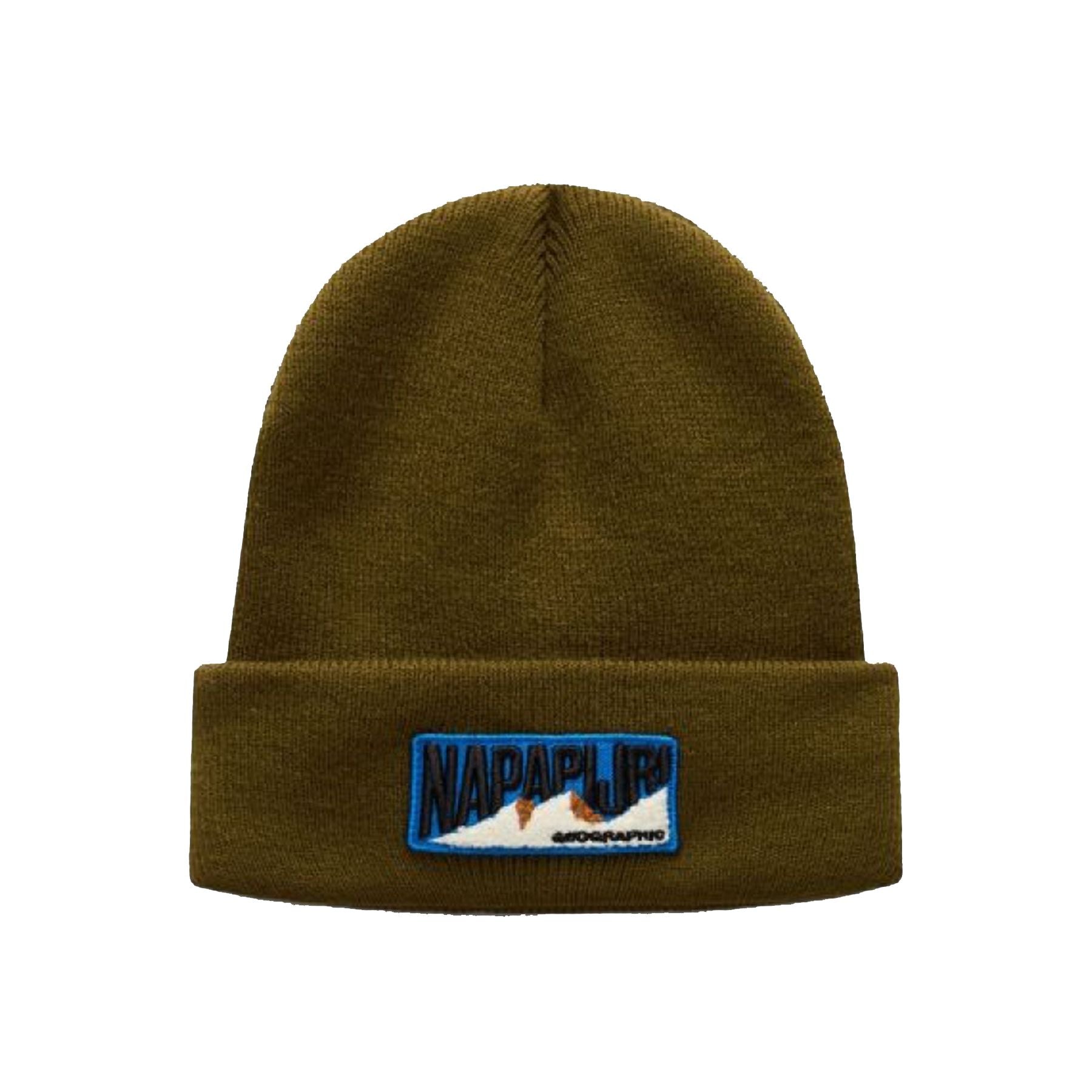 Napapijri Green Knit Hat with Patch