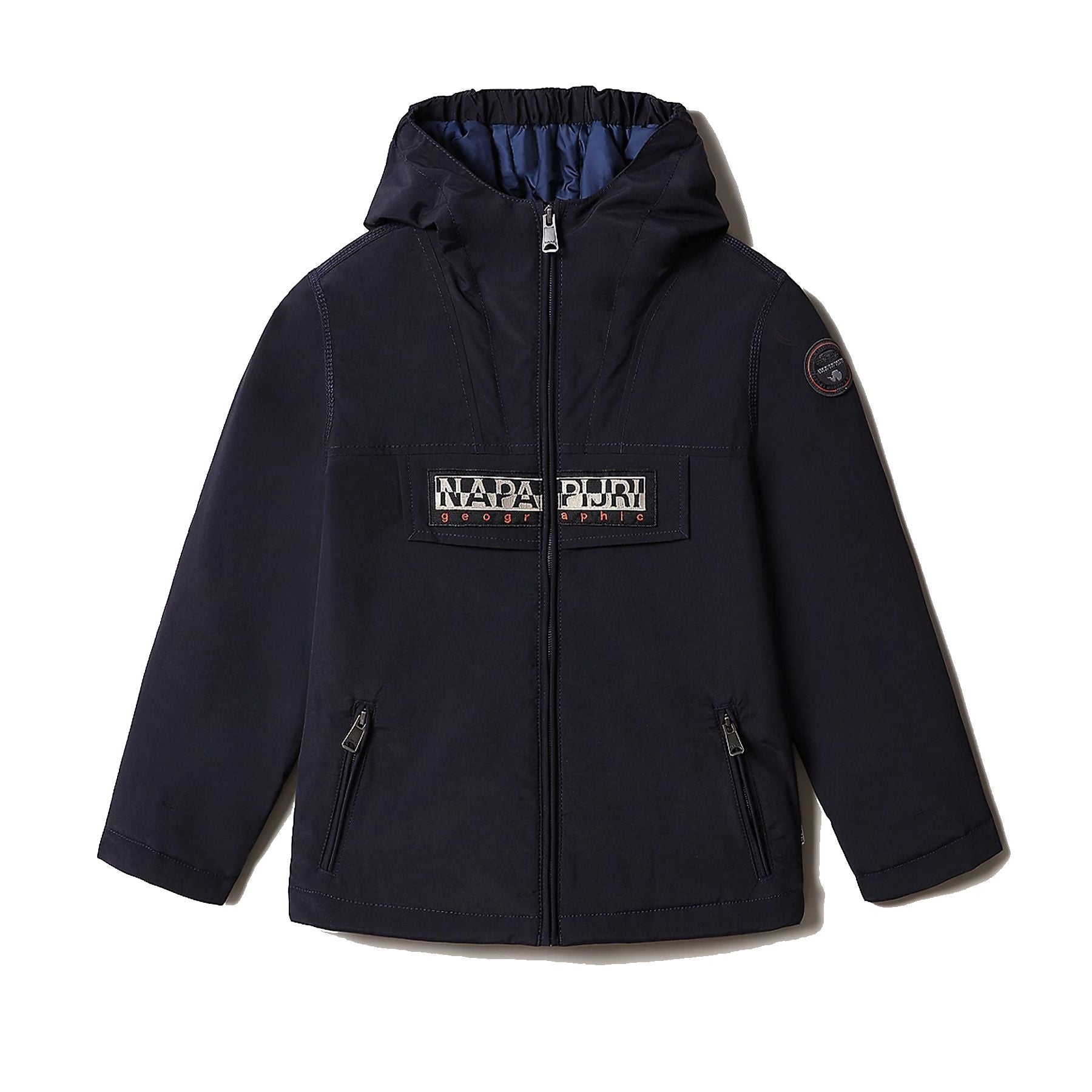 Napapijri Full Zip Jacket with Hood and Logo Flap