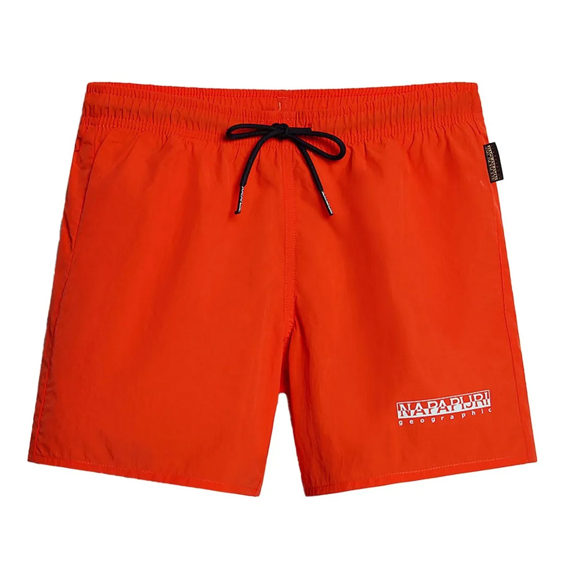 Napapijri Solid Color Swimsuit with Brand Print