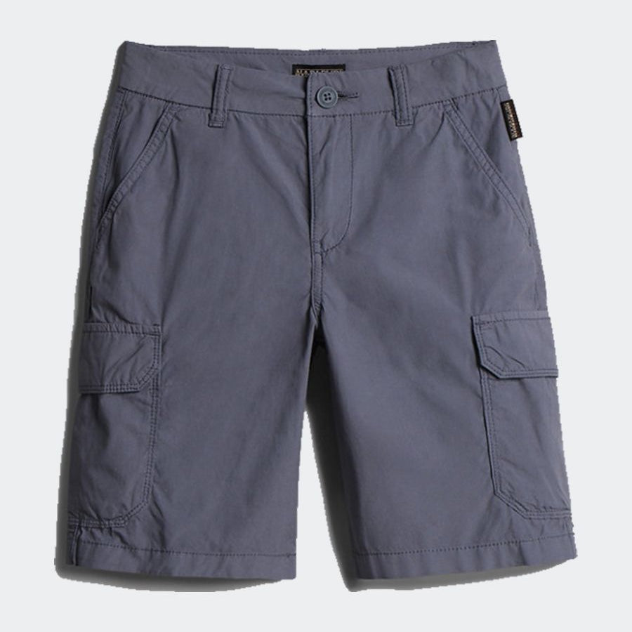 Solid color cargo bermuda