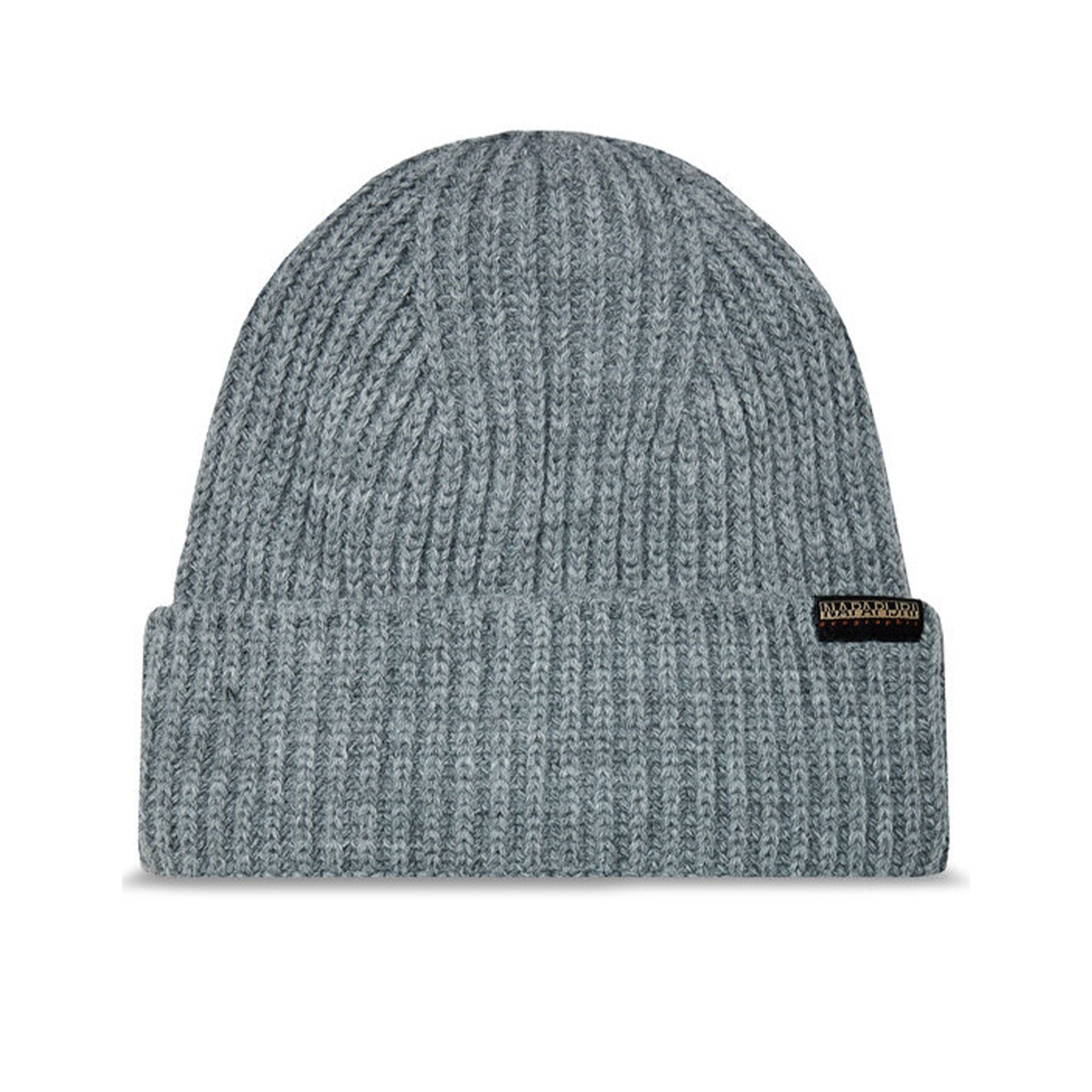 Napapijri Ribbed Knit Hat Grey