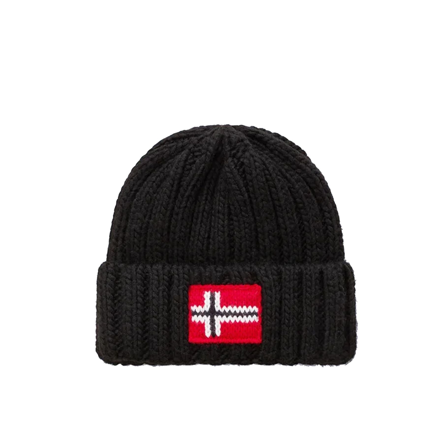 Napapijri Kids' Ribbed Knit Hat Black