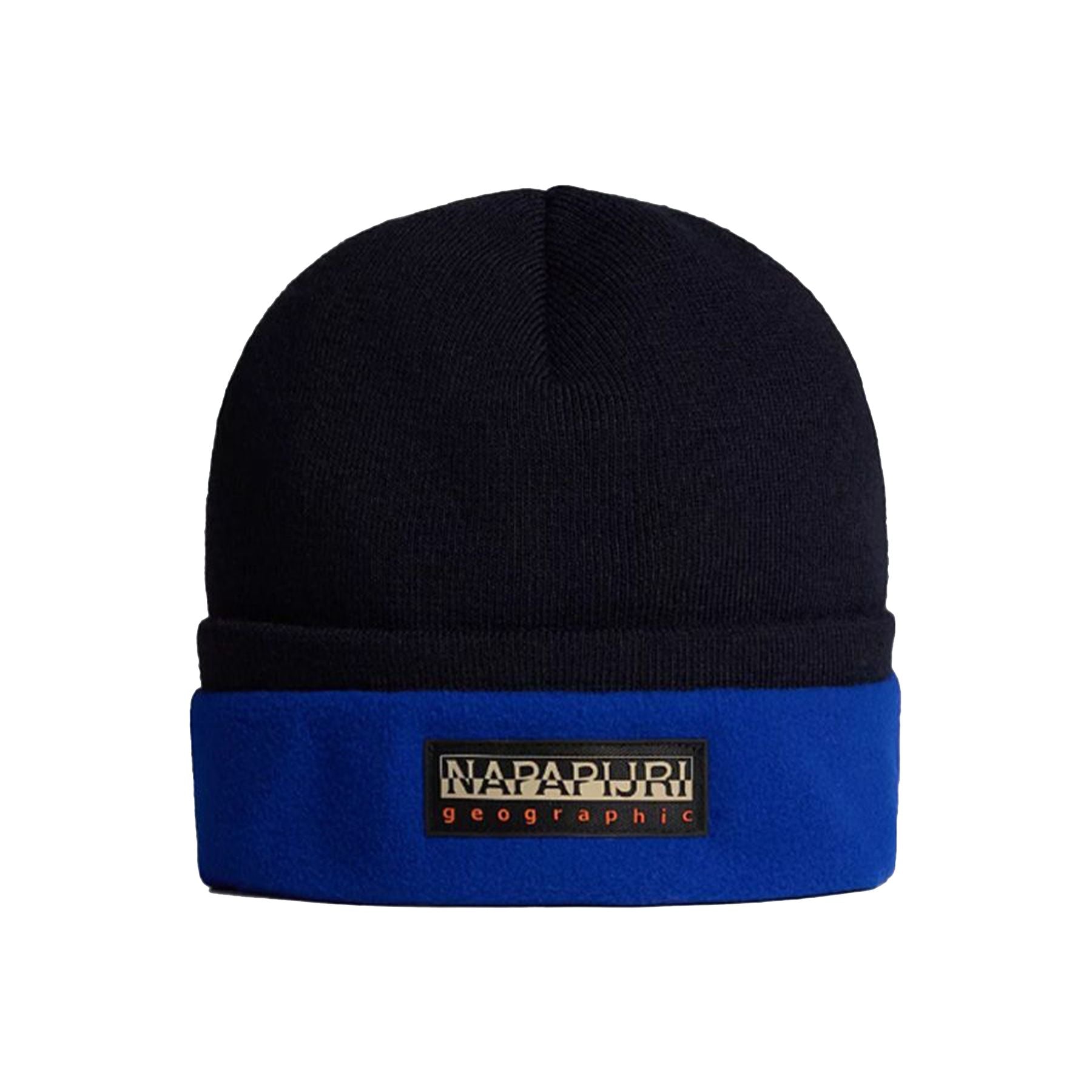 Napapijri Wool Blend Fleece Hat with Logo Label