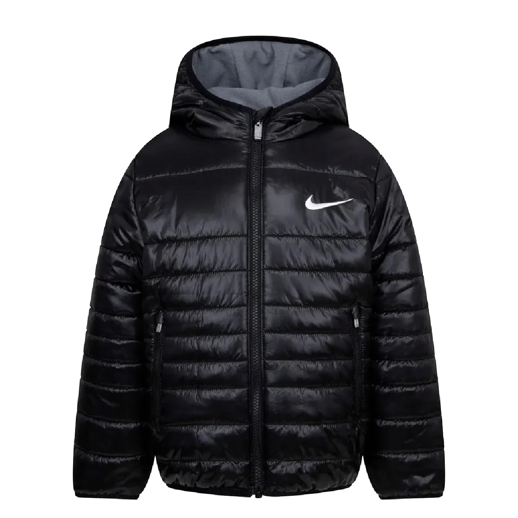 Shiny effect jacket with logo