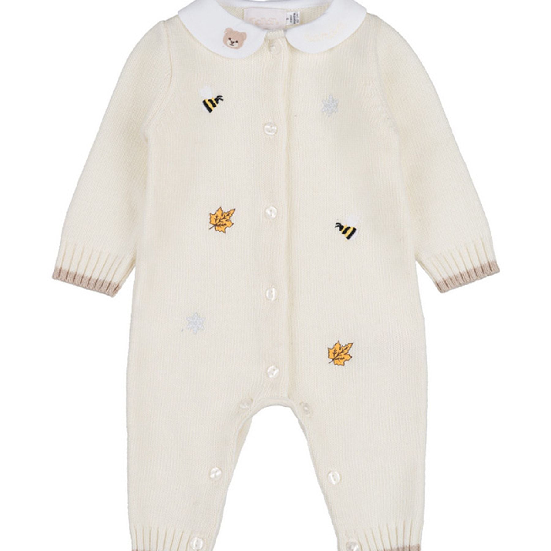 Nanan Open Front Onesie in Thread with Embroidery