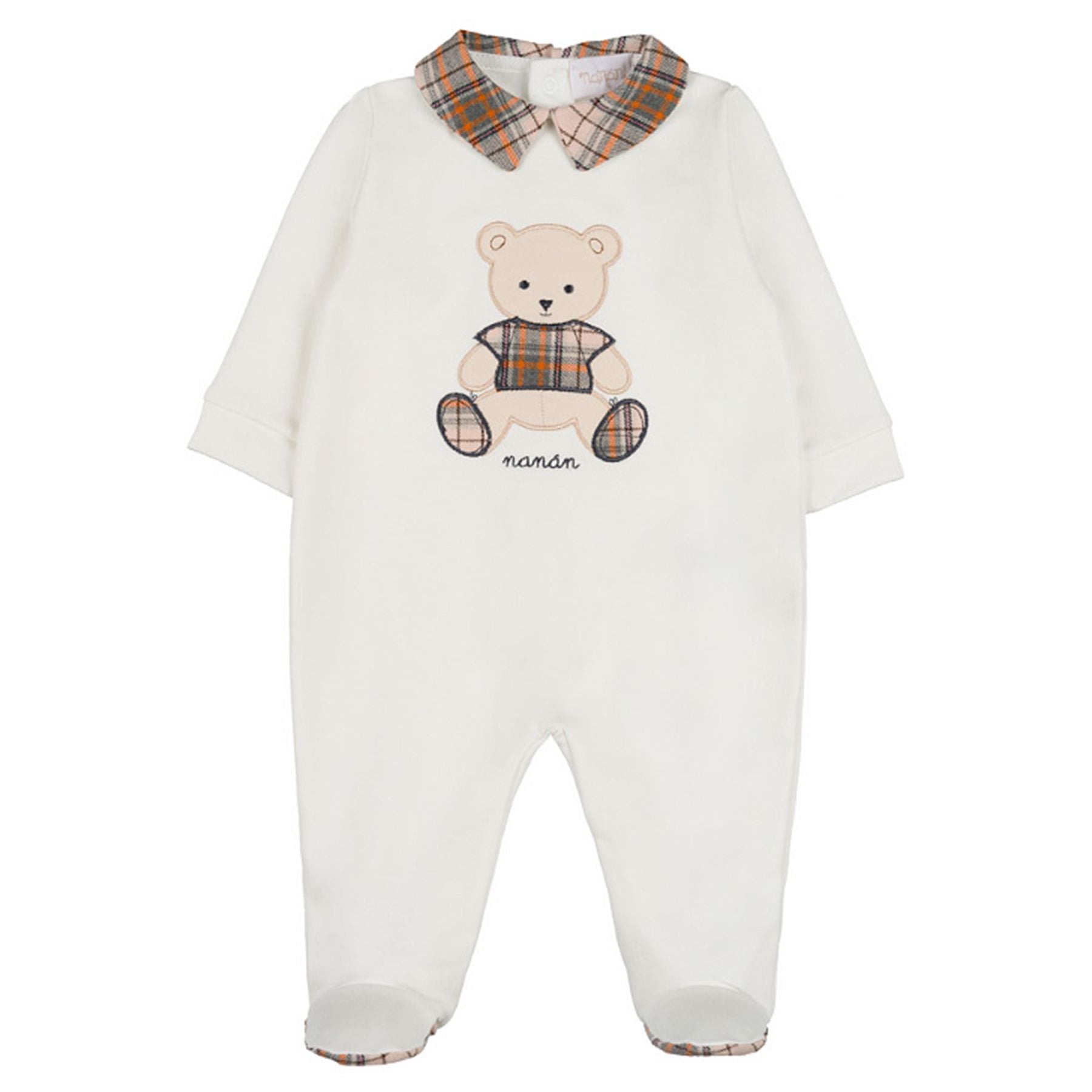 Nanan Embroidered Romper with Teddy Logo
