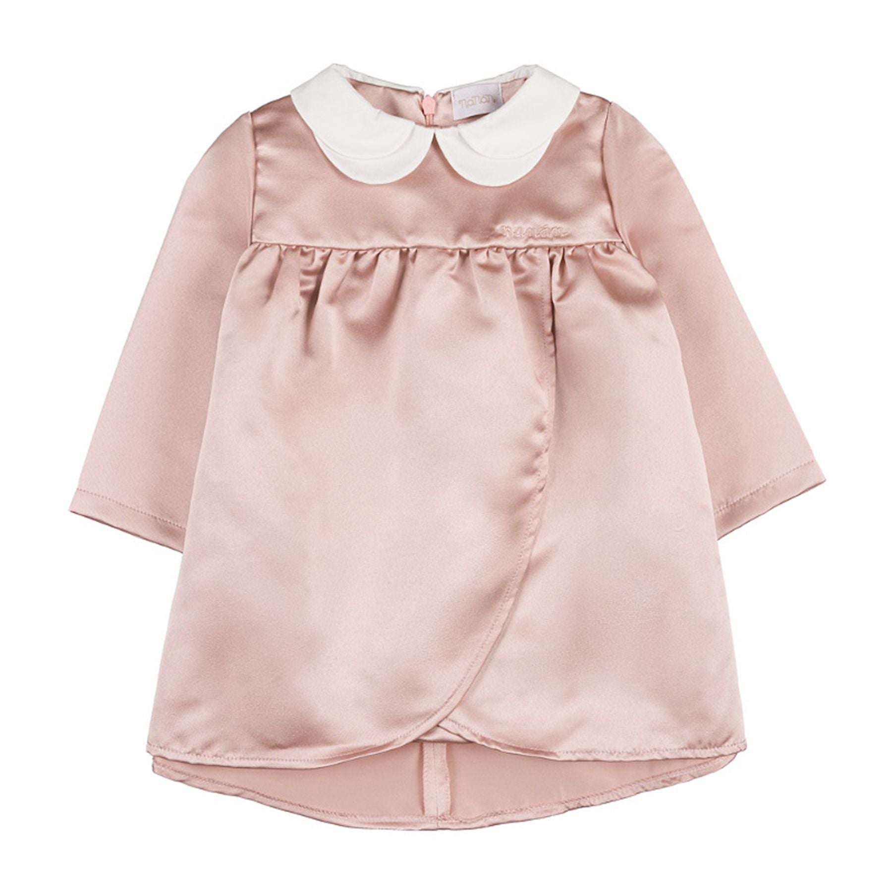 Nanan Pink Bodycon Dress with Double Collar