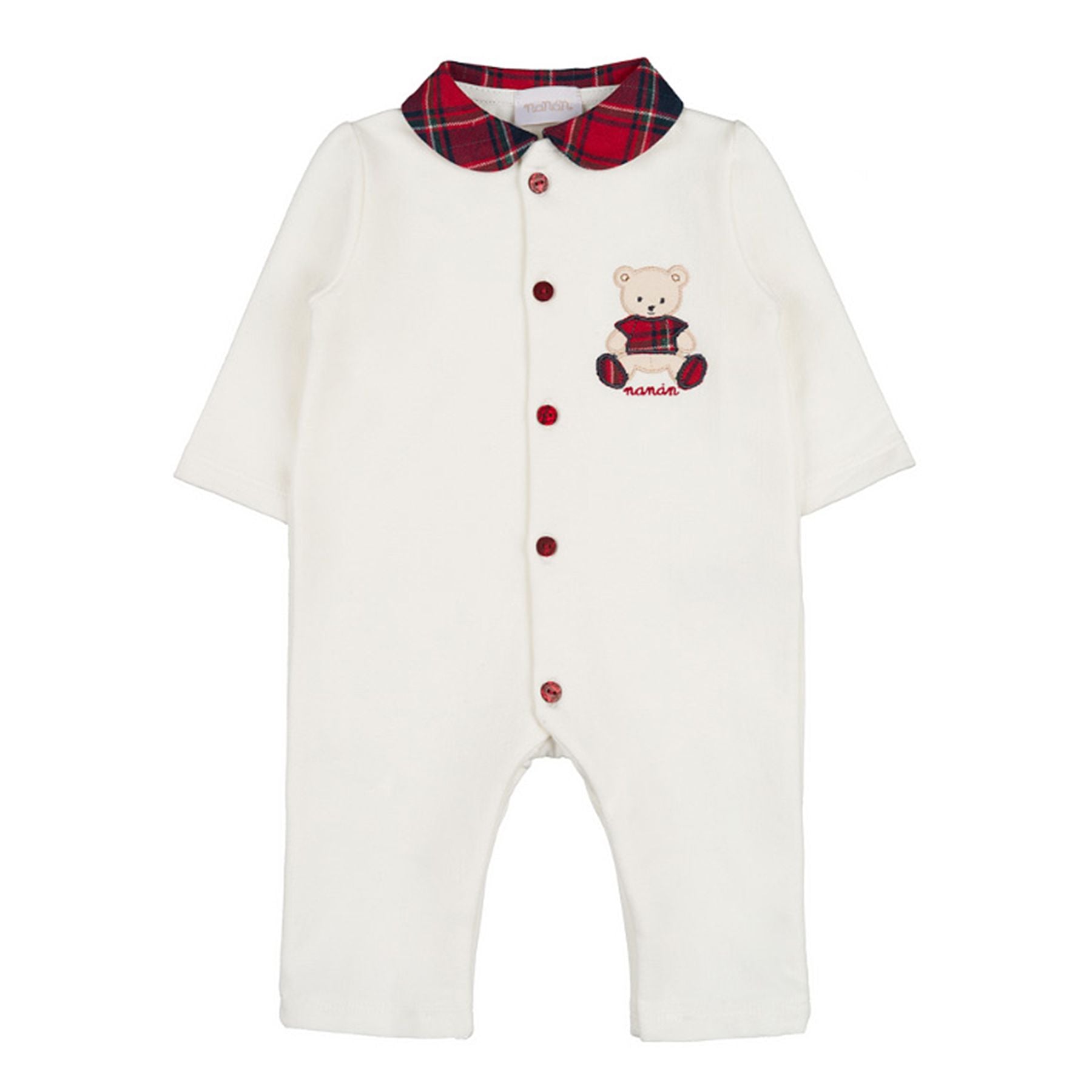 Nanan Baby Romper with Tartan Collar