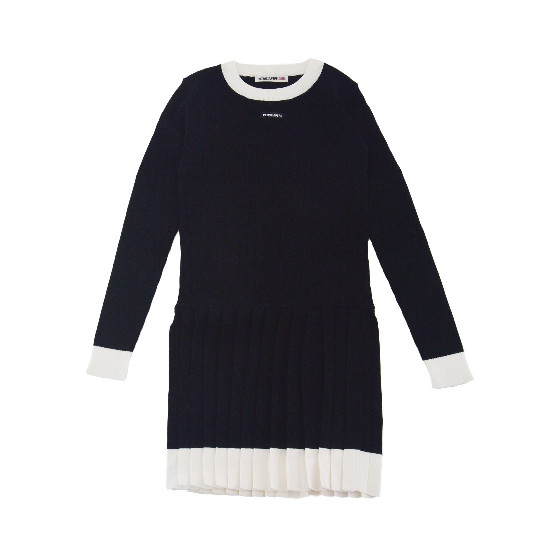 Patrizia Pepe Black and White Knit Dress