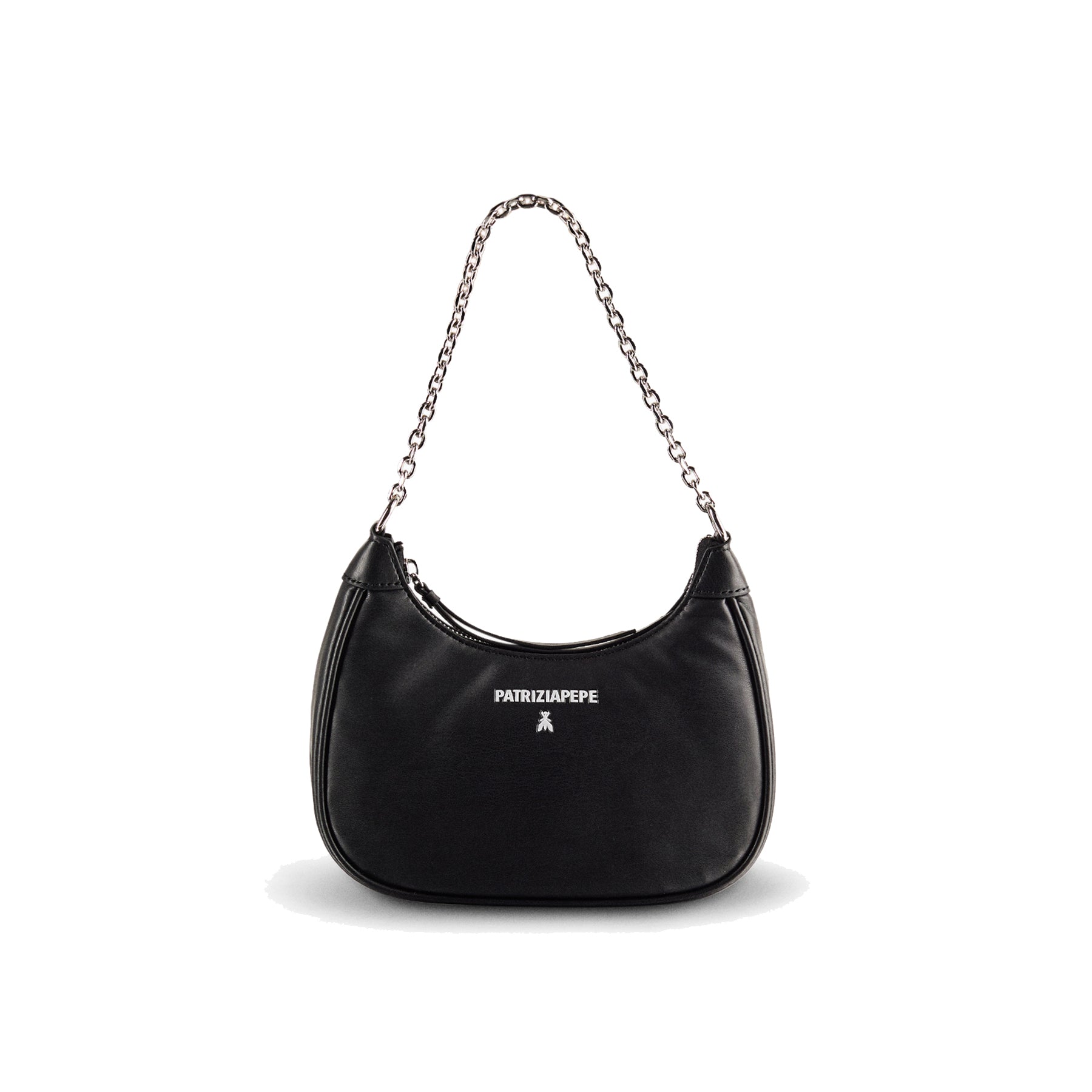 Patrizia Pepe Black Bag with Metal Shoulder Strap