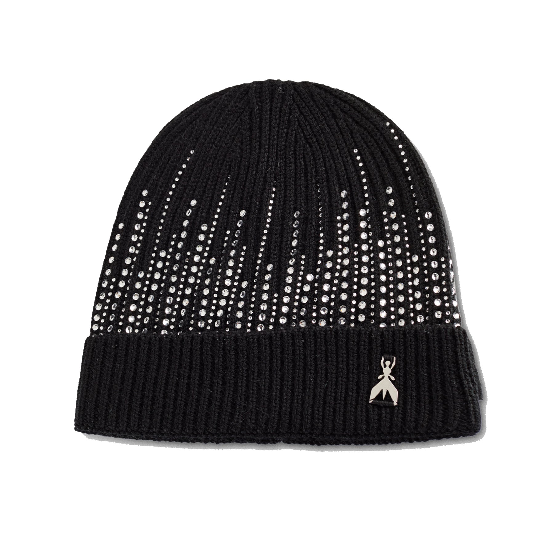 Patrizia Pepe Knit Hat with Rhinestones