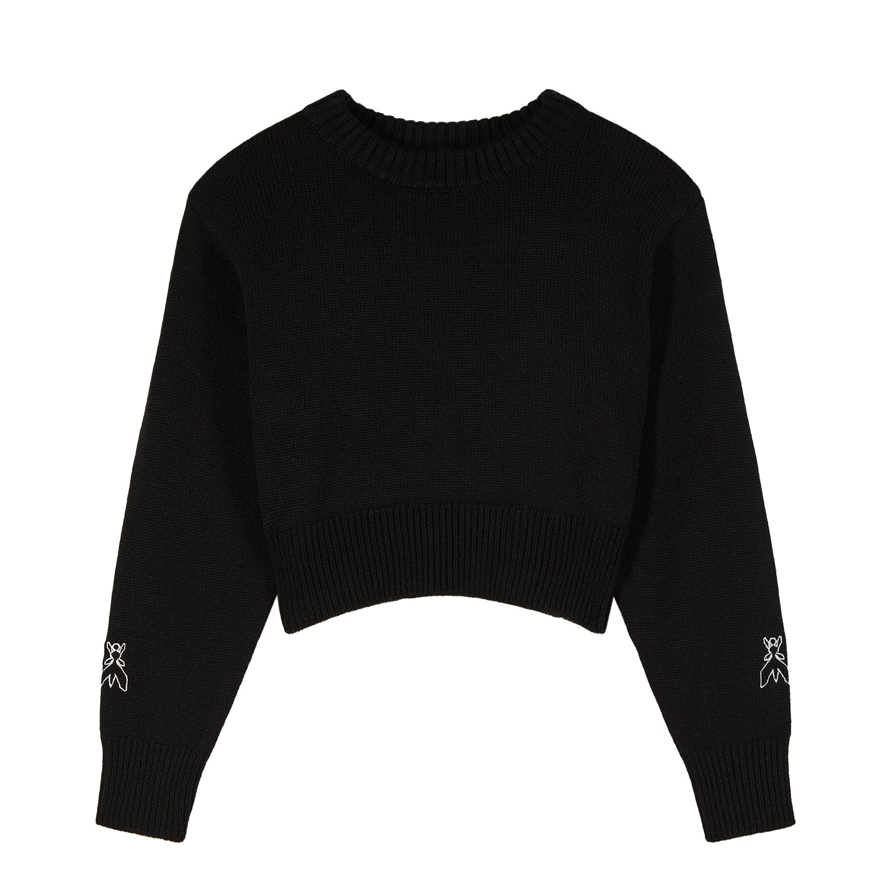 Patrizia Pepe Black Cropped Sweater