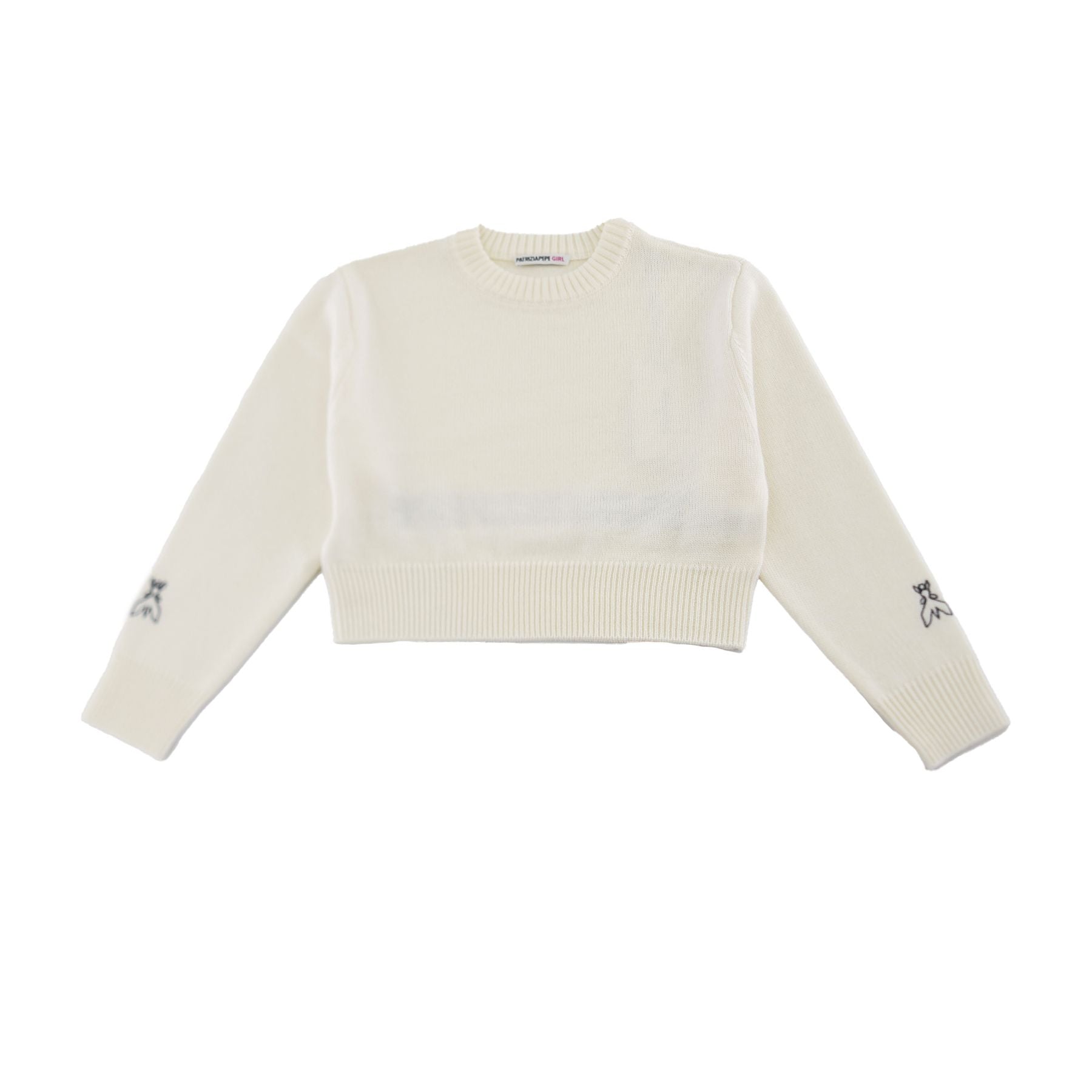 Patrizia Pepe White Cropped Sweater