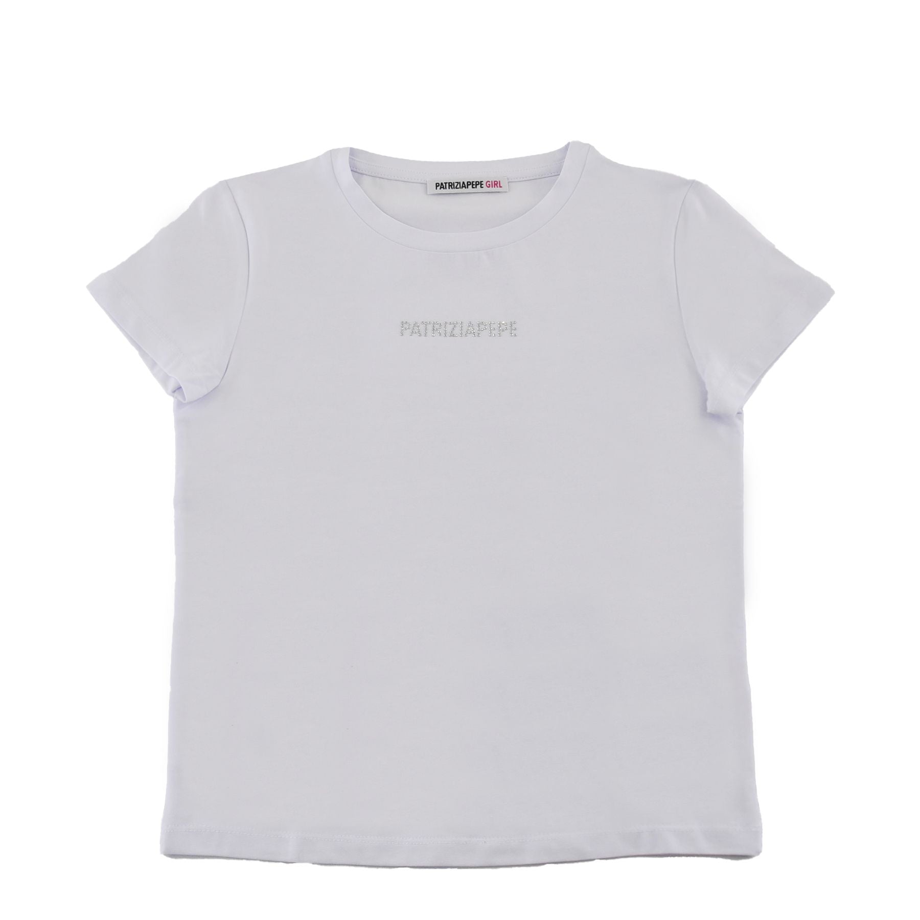 Patrizia Pepe T-shirt Logo Rhinestones