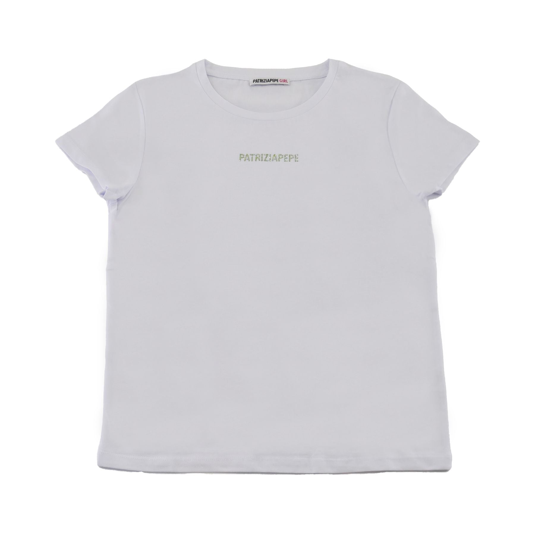 Patrizia Pepe T-shirt Logo Rhinestones