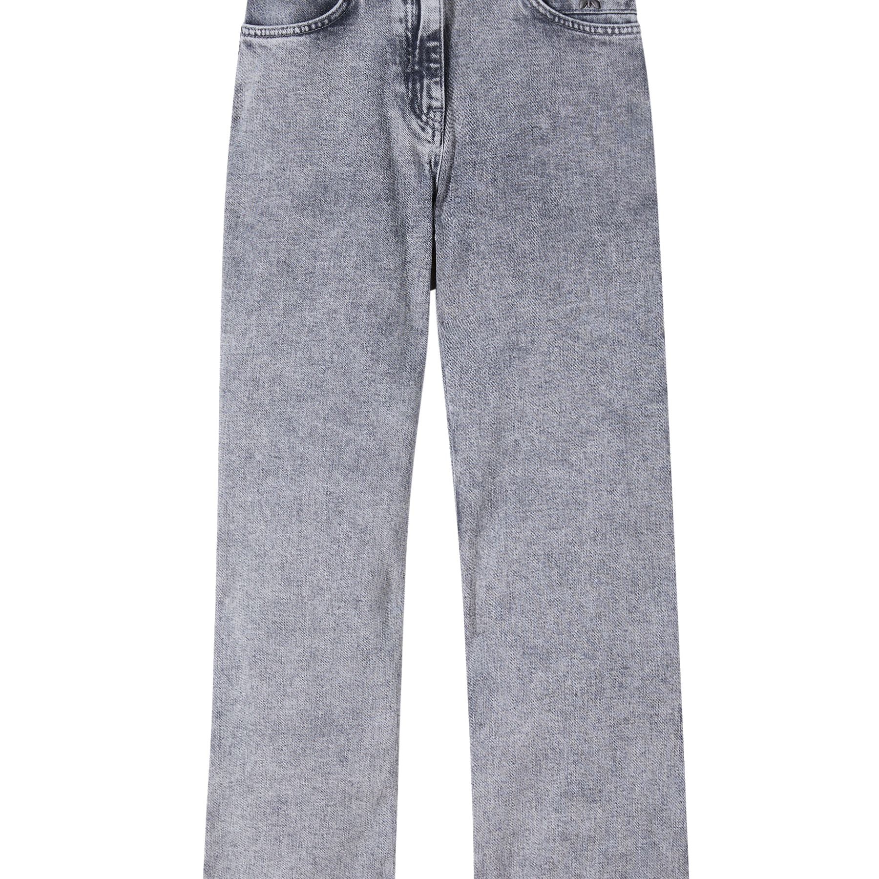Patrizia Pepe Jeans Grey Stretch Wide Leg Washed