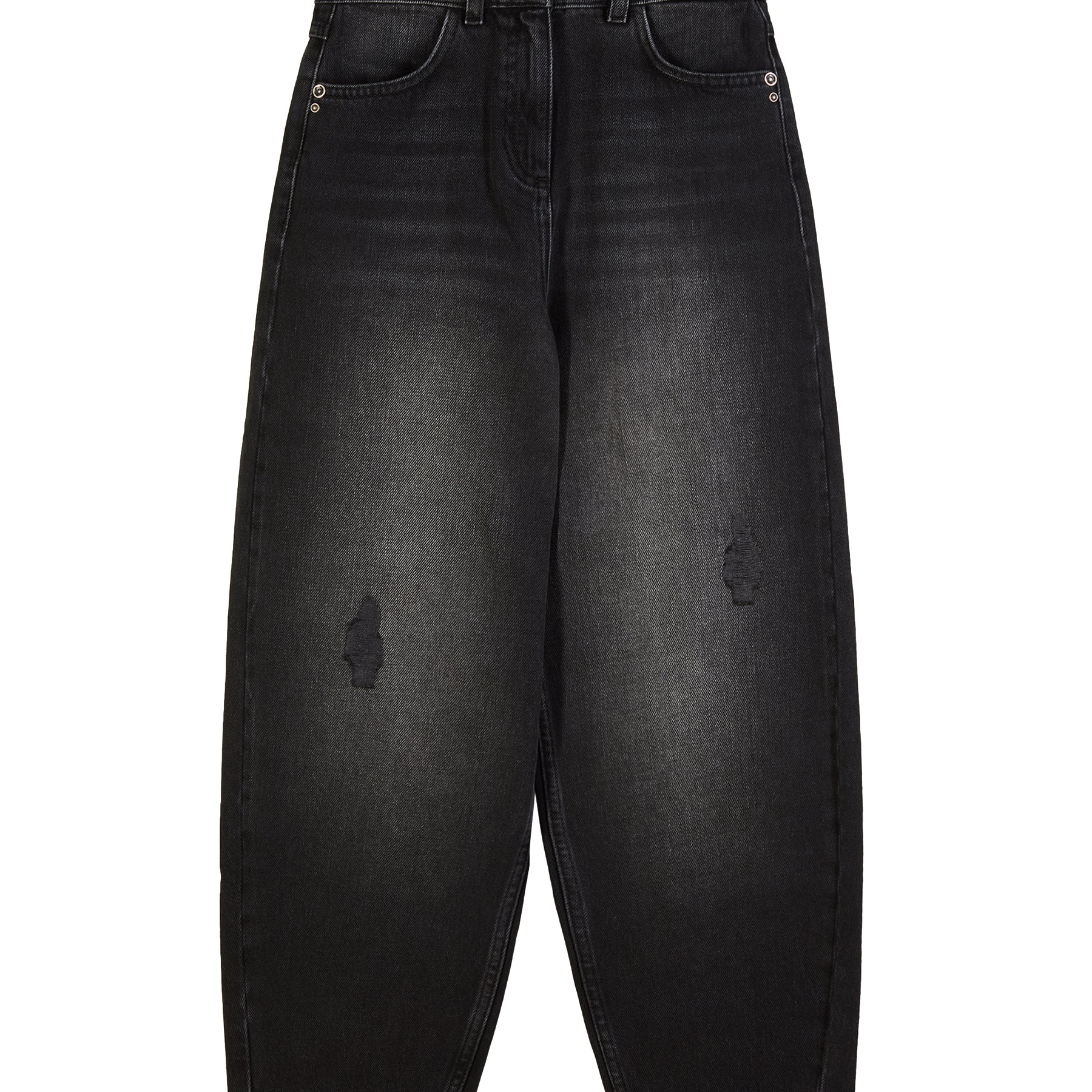 Patrizia Pepe Barrel Fit Black Trousers