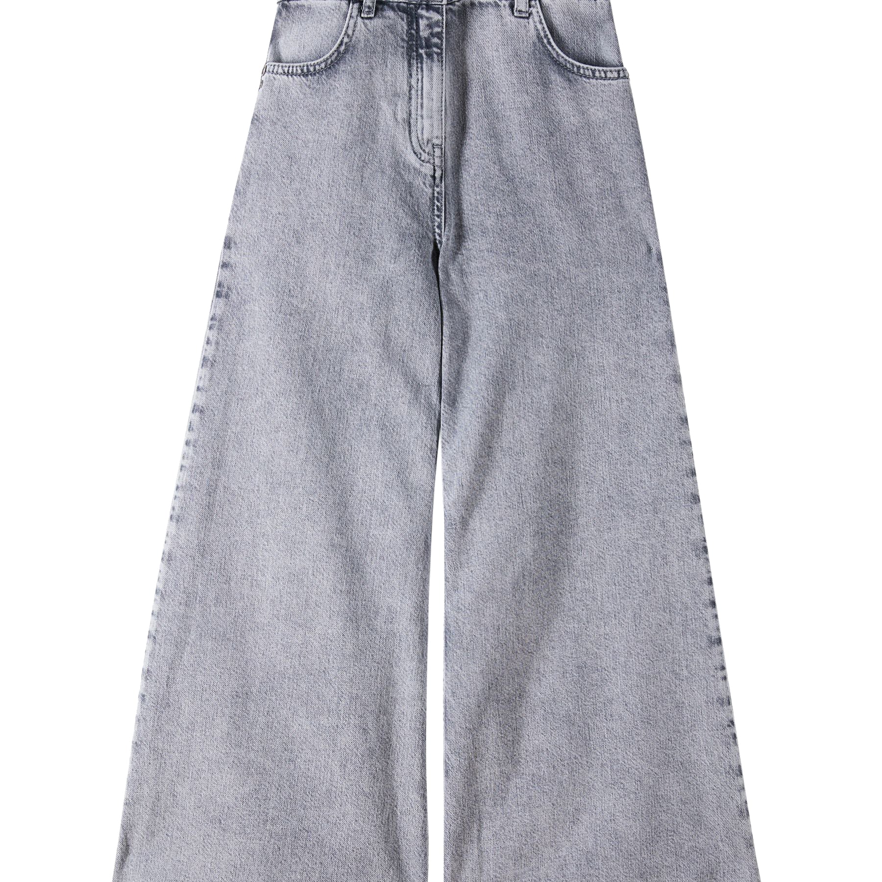 Patrizia Pepe Wide Leg Jeans Washed Grey