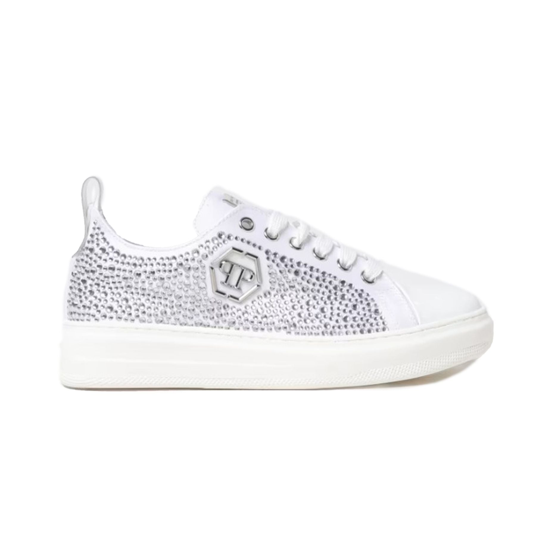 Philipp Plein Crystal White Sneakers