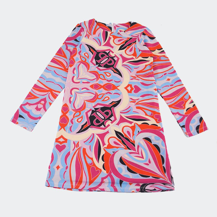 Philipp Plein Mini Dress Colorful Circus Pattern