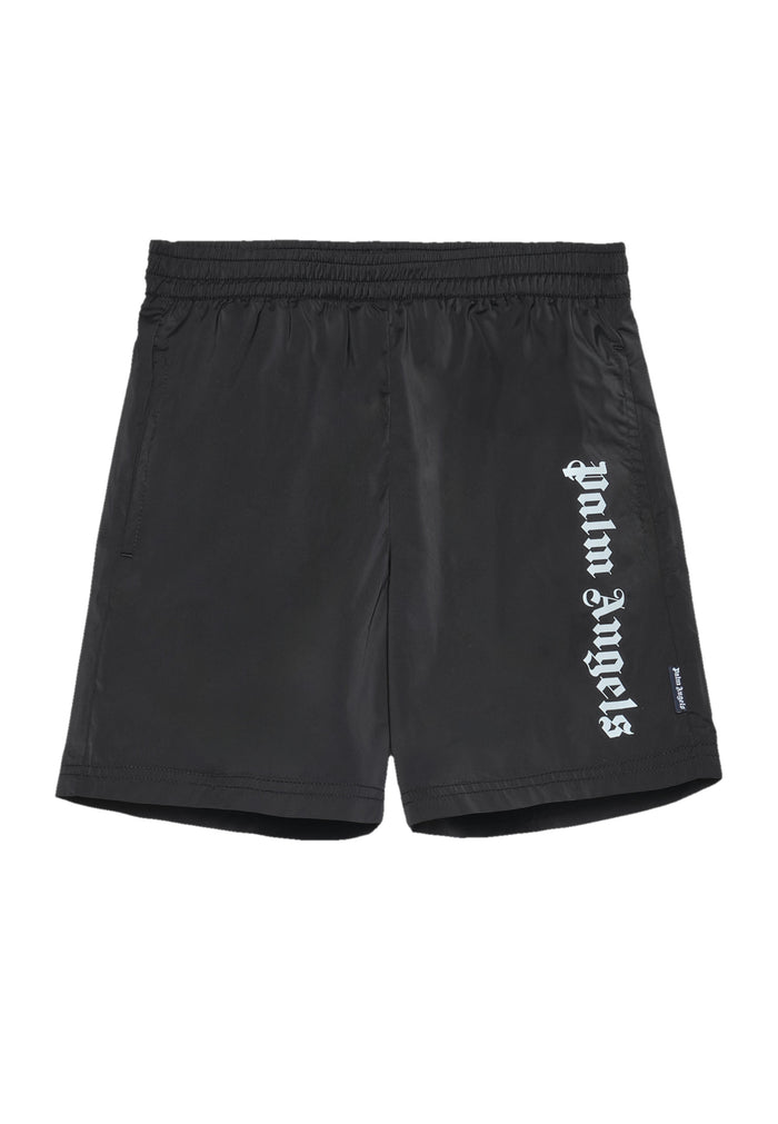 Palm angels Costume Nero Maxi Logo Per Ragazzi